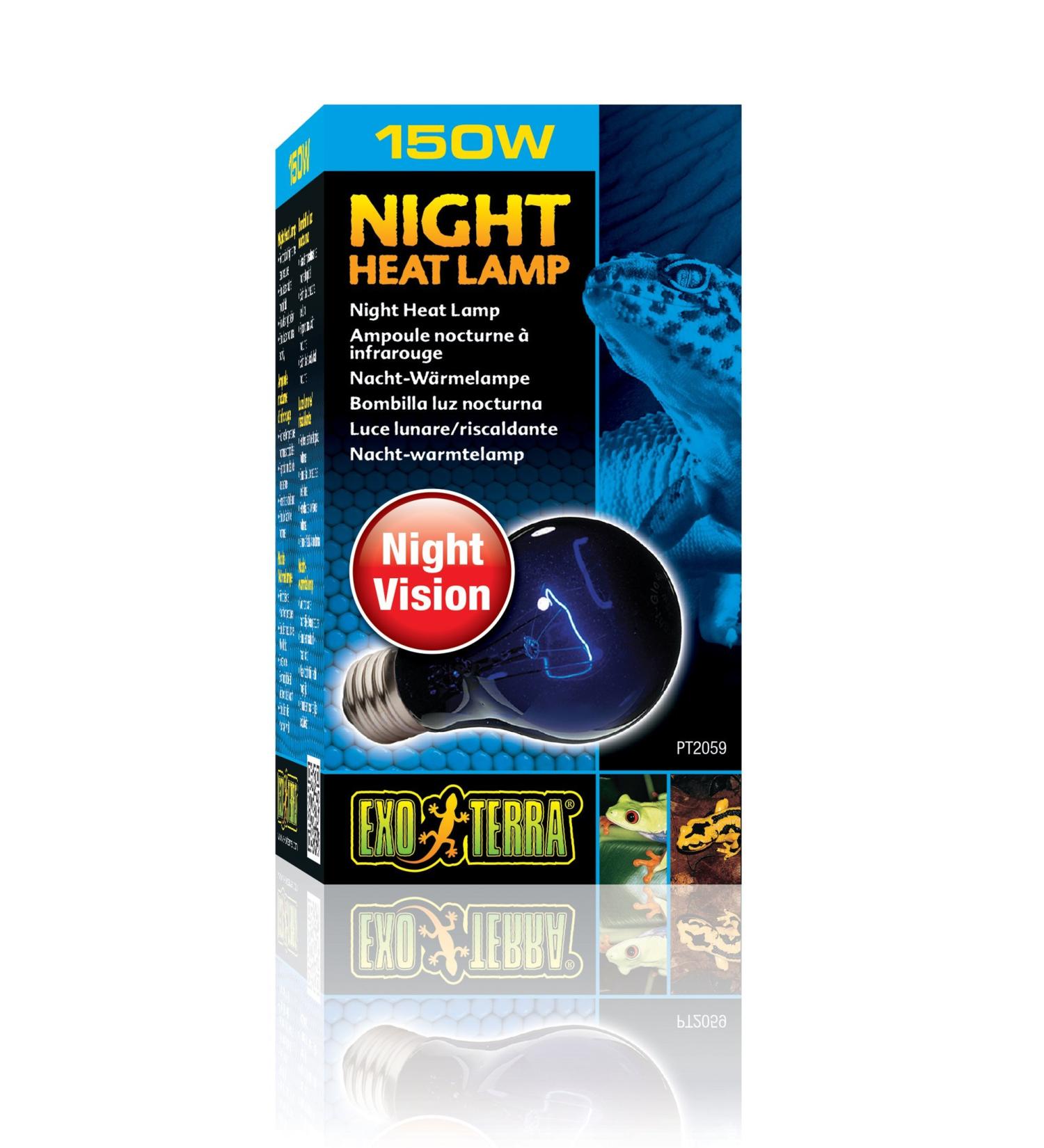 Exo Terra Night Heat Lamp 150W - Efficient Heat Source for Reptiles and Amphibians - Buy Online on GoSupps.com