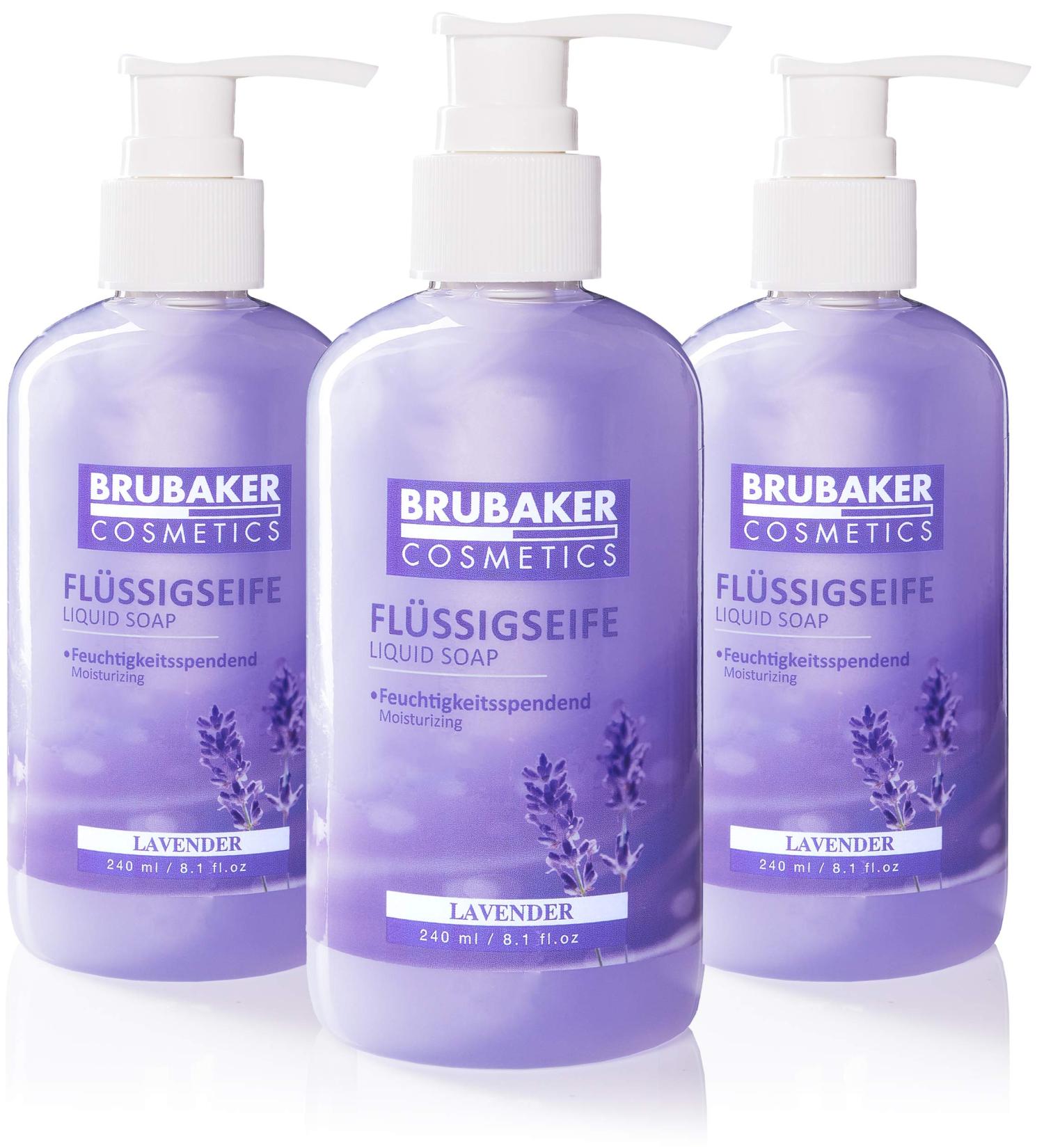 BRUBAKER BRUBAKER Cosmetics Liquid Soap for Hygienically Clean Hands - Extra Gentle and Moisturising Formula - 3 x 240 ml - Buy Online on GoSupps.com