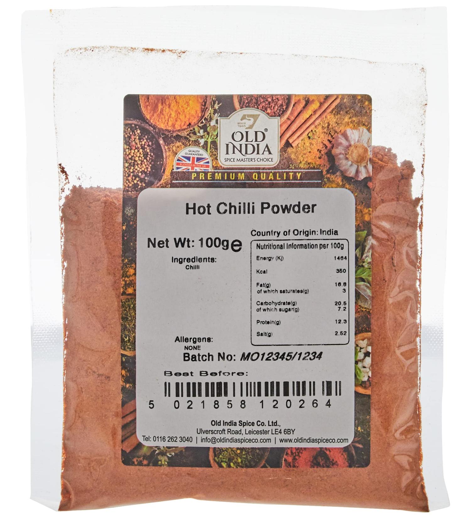 Old India Hot Chilli Powder 100g - Authentic Indian Spice (Pack of 1) - Buy Online on GoSupps.com
