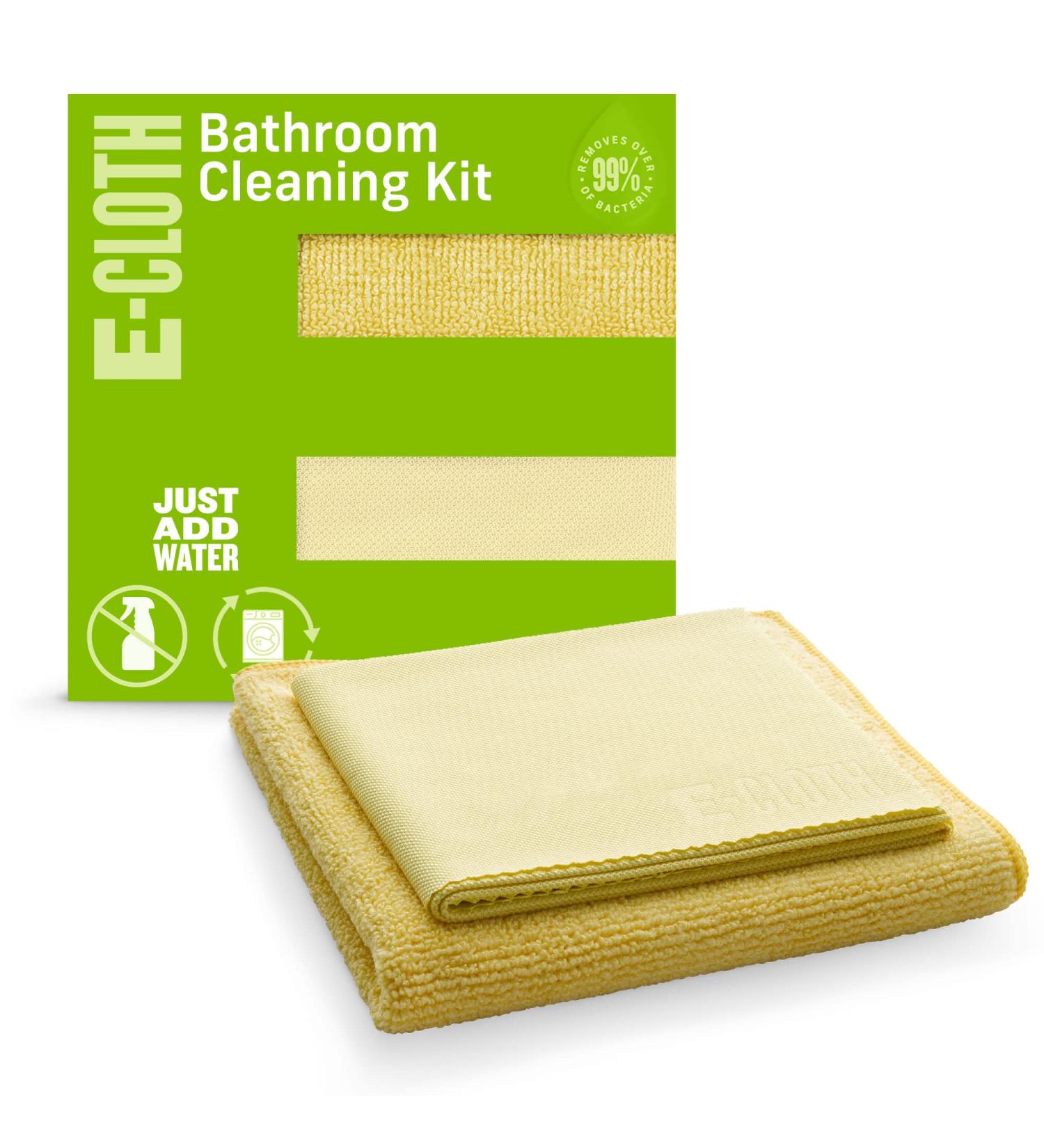 Premium E-Cloth Bathroom Cleaning Kit - Reusable Microfiber for Shower & Bathtub | 100 Wash Guarantee - Buy Online on GoSupps.com
