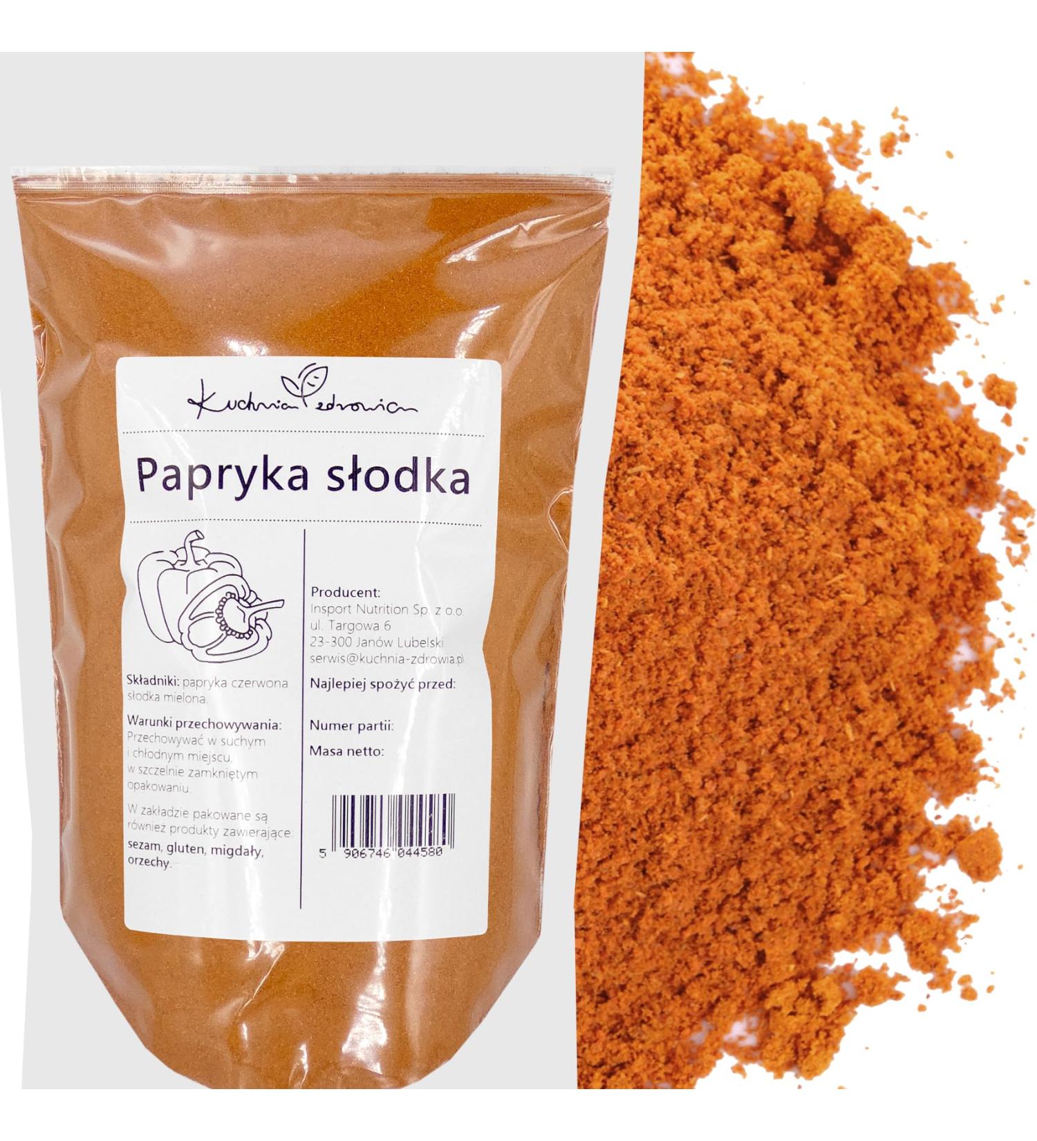 Kuchnia Zdrowia - Ground Sweet Red Pepper - Aromatic - No Preservatives - Leak Proof Zipper Packaging - Doypack: (500 Grams) - Buy Online on GoSupps.com