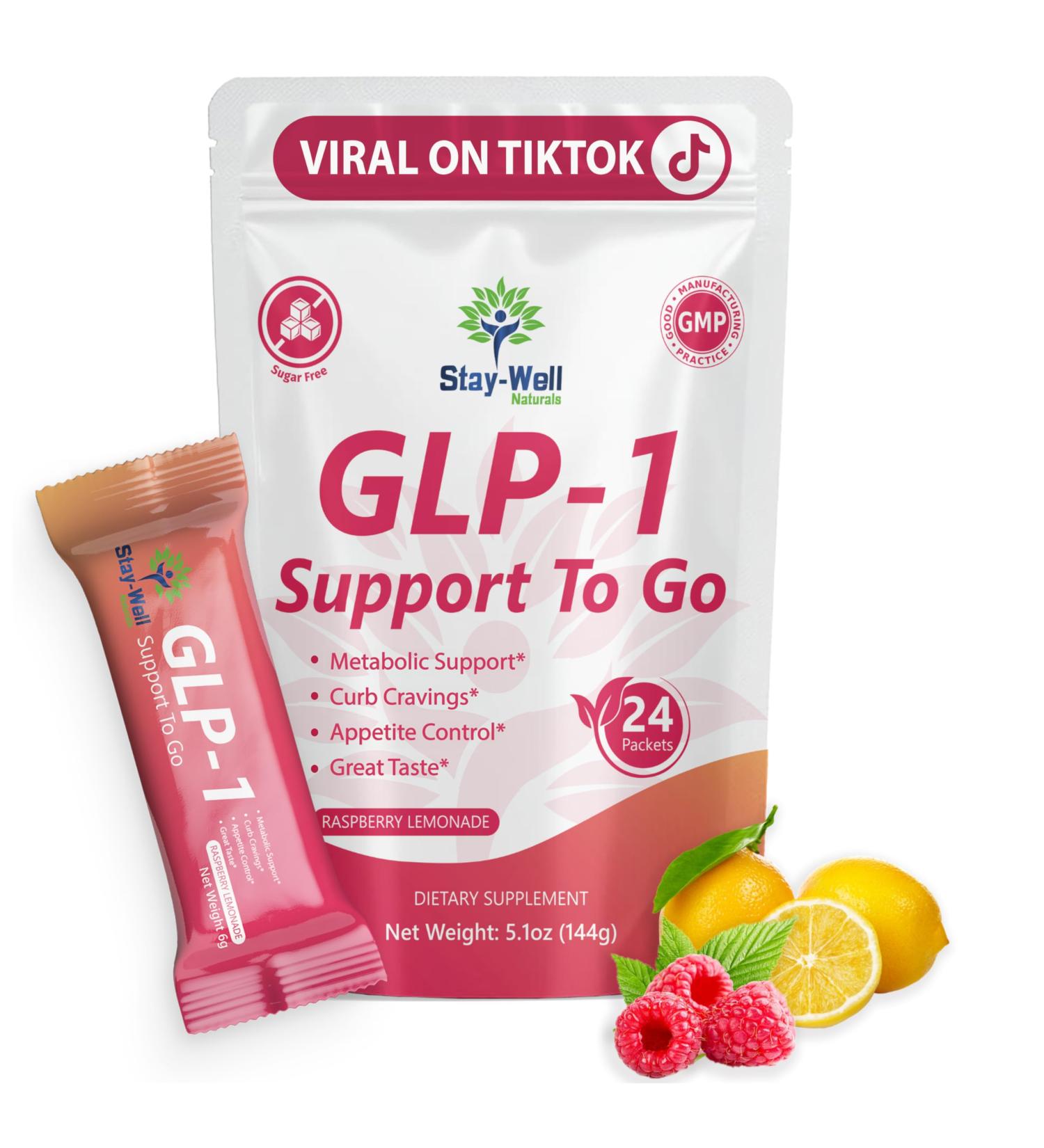 GLP-1 Supplement | Natural GLP-1 Production | GLP 1 Booster Drink Mix to Control Appetite and Cravings | Great Tasting Metabolic Support - Yerba Mate Garcinia Cambogia Berberine Raspberry Lemonade Raspberry Lemonade 24  - Buy Online on GoSupps.com