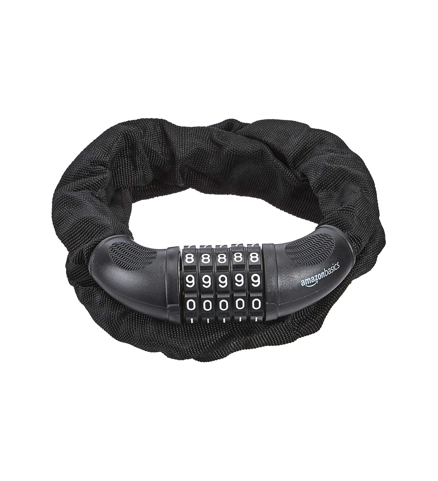 Buy Amazon Basics 5-Digit Bicycle Chain Lock - 97.2 cm Black | Secure Your Bike Internationally - Buy Online on GoSupps.com
