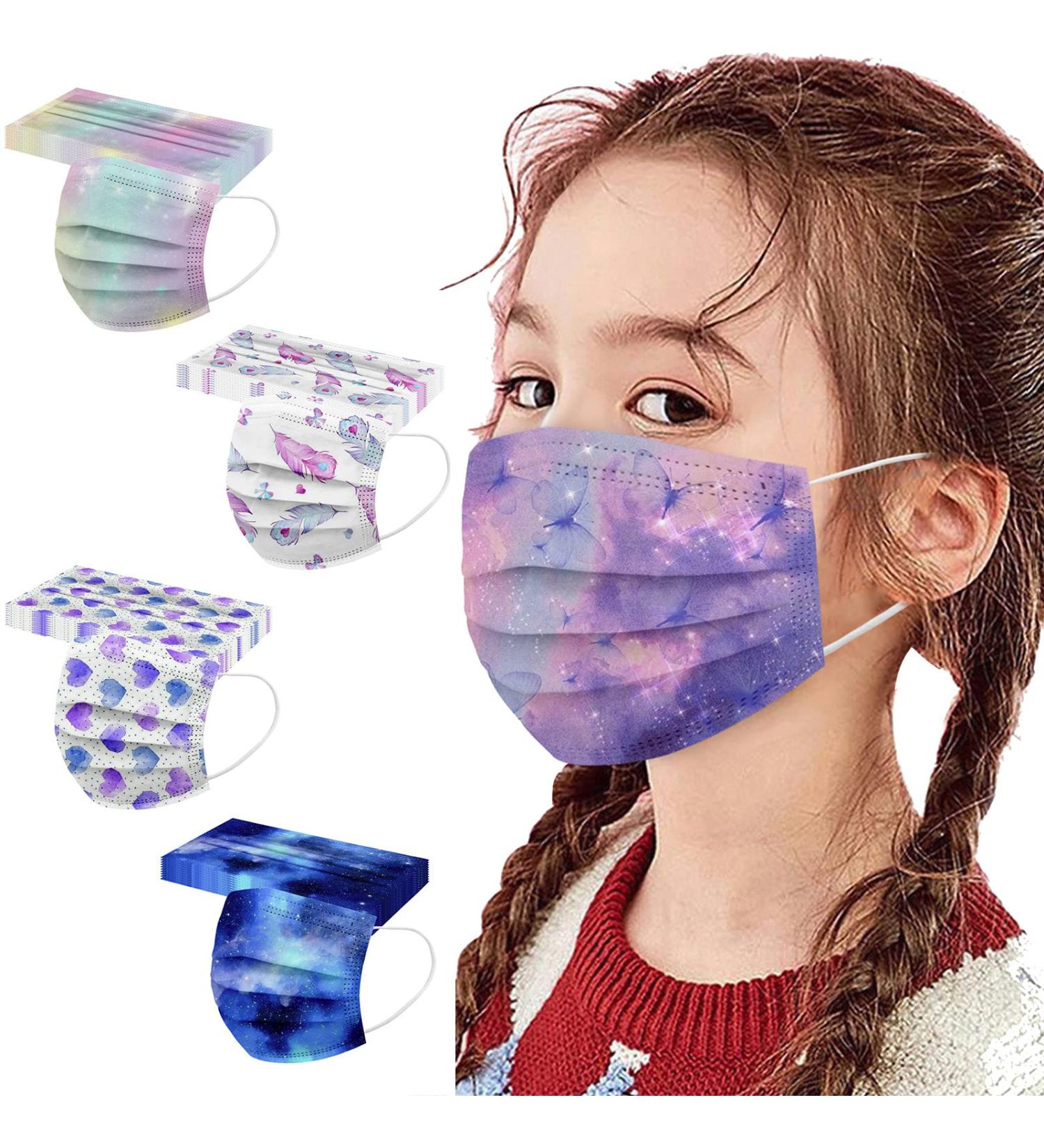 10/50 Pcs Children's Disposable Mask Cartoon Cartoon Print Mouth Scarf With Melt Blown Face_Mask Kids Mouth Nose Protection 50pcs-l Kids - Buy Online on GoSupps.com