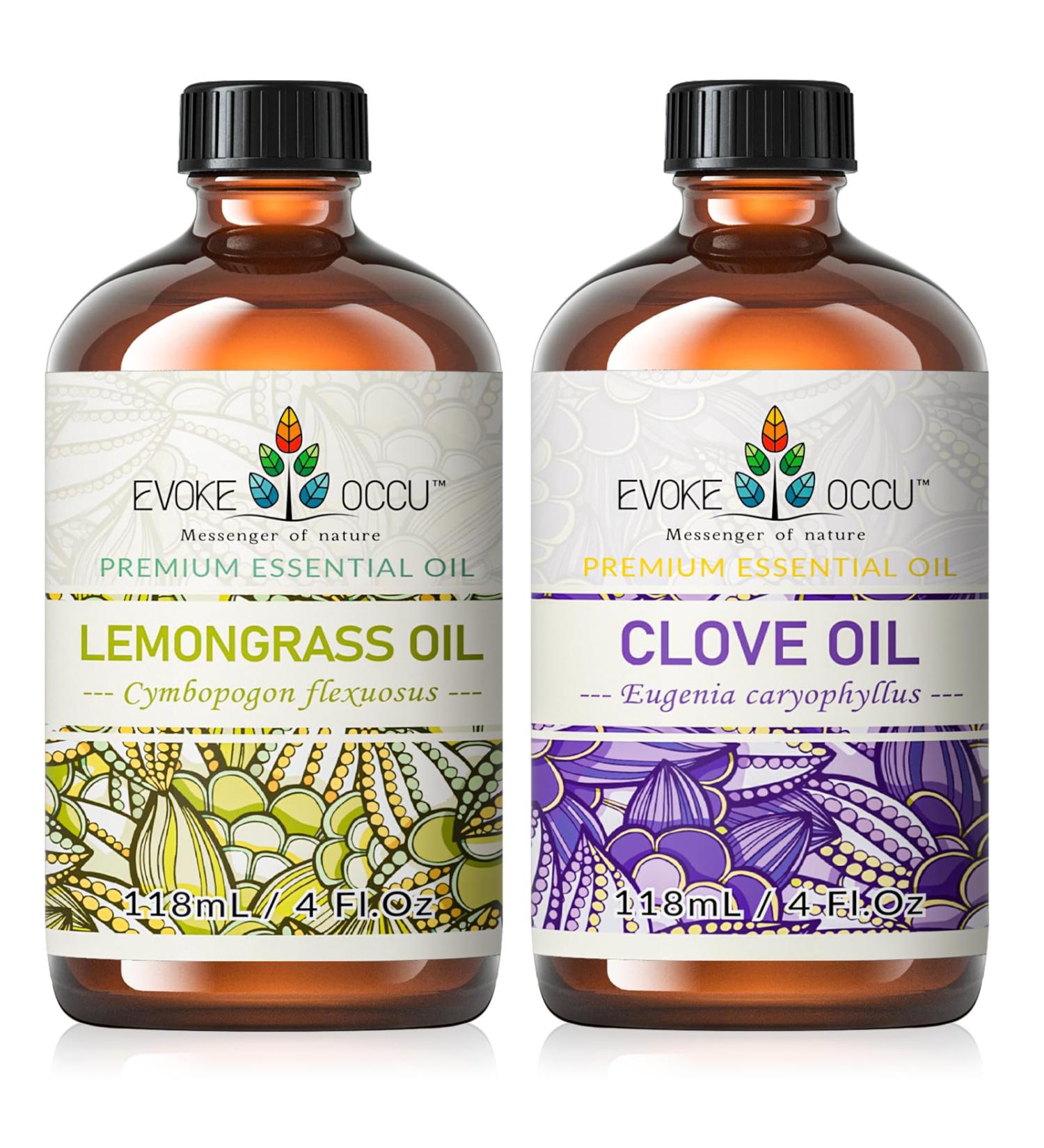 EVOKE OCCU Lemongrass Essential Oil and Clove Essential Oil - 4 Fl Oz - Buy Online on GoSupps.com