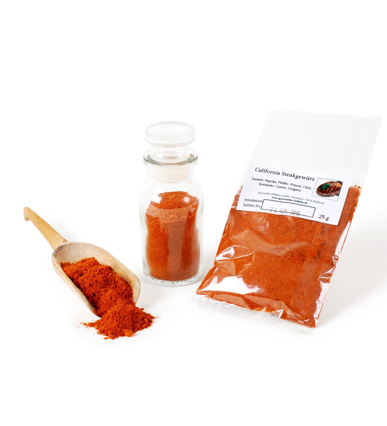 Feine W rze California BBQ USA California Steak Spices BBQ-Rub California BBQ Spice Blend USA Steak Spices Mexico Spice Salt Spice Salt Spice Fish Spice Fish Fish to Spice BBQ Spices 25g