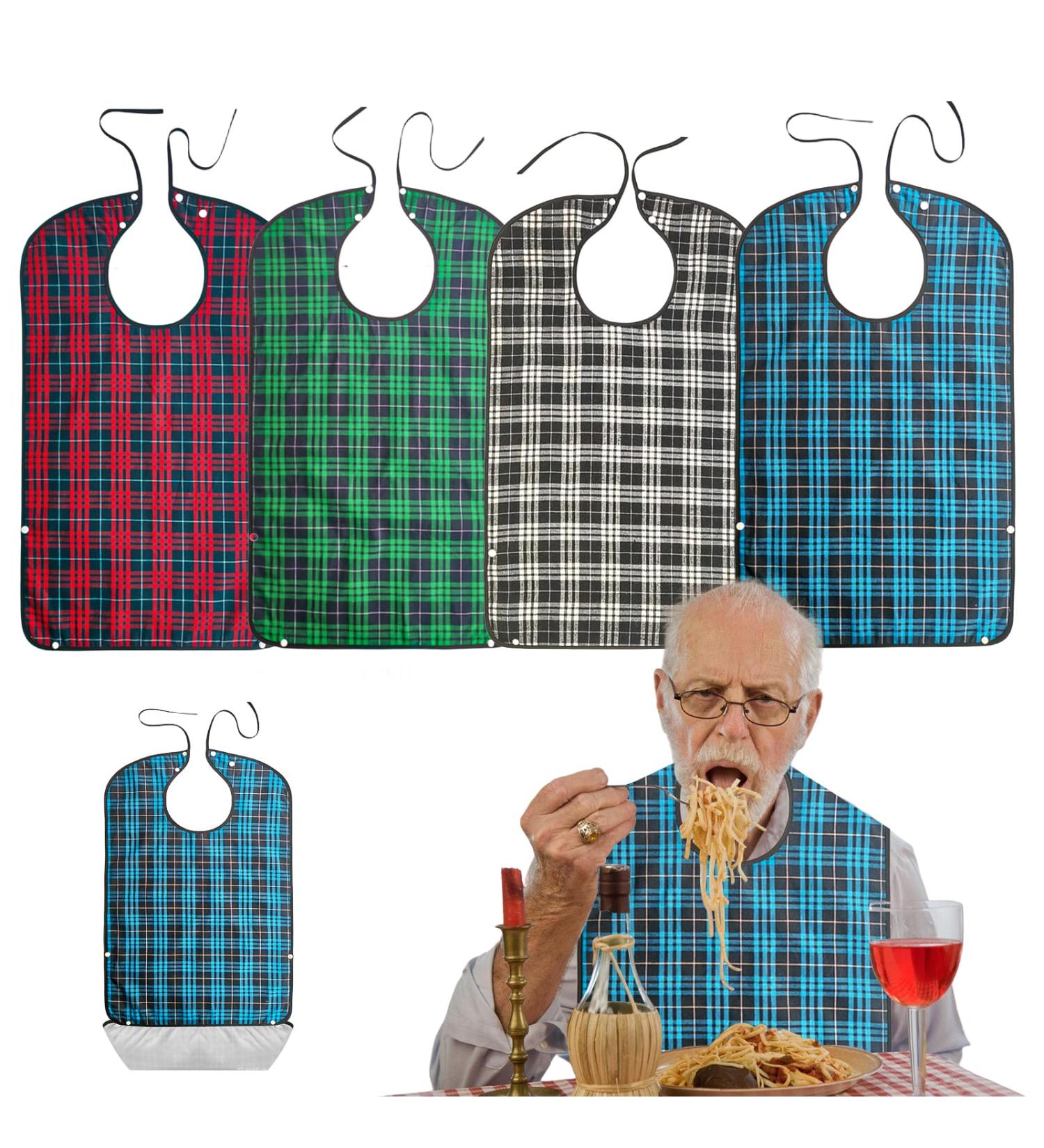 Niziriooo Adult Bibs - 4PCs Waterproof & Stylish | Ideal for Mealtime & Dining Needs - Shop Internationally! - Buy Online on GoSupps.com