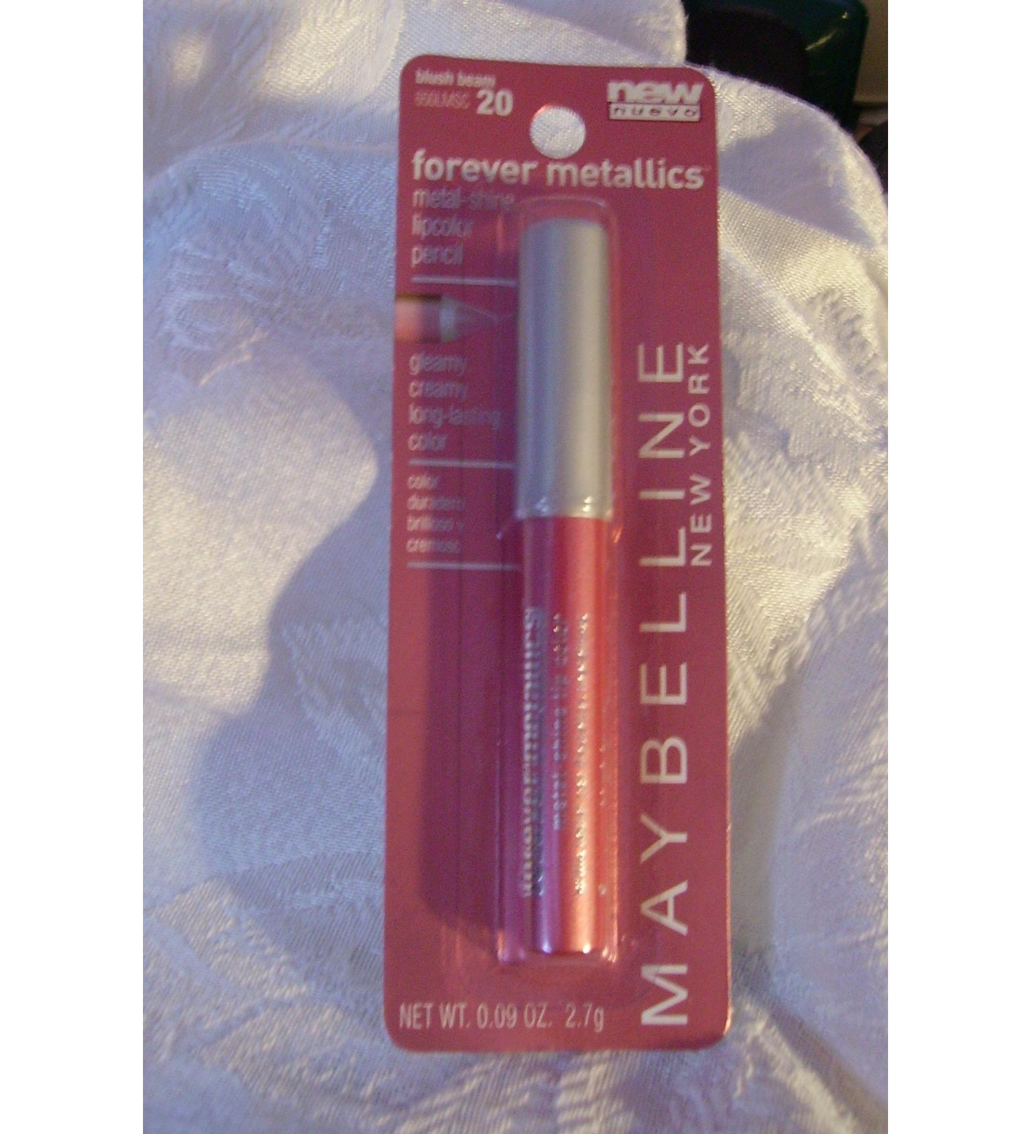 Maybelline Forever Metallics Metal-shine Lipcolor Pencil  Blush Beam 20.