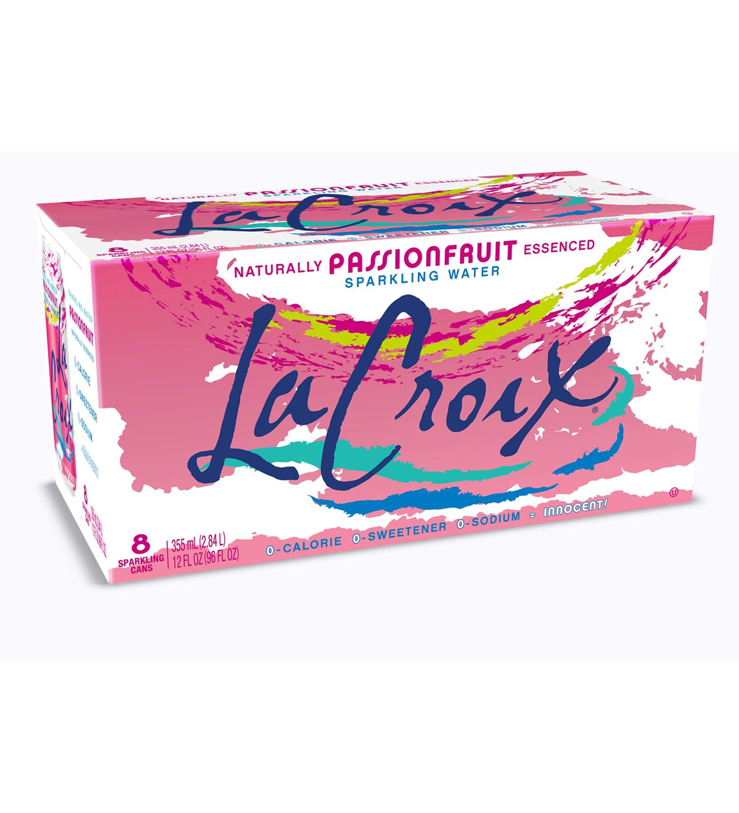 LaCroix Sparkling Water Passionfruit 12 Fl Oz (Pack of 8) - Refreshing Passion Fruit Flavor - Buy Online on GoSupps.com