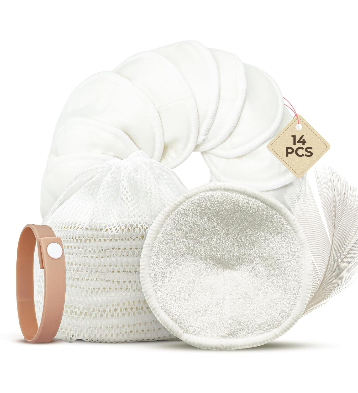 Comfort Shells - 14 Washable Bamboo Fiber Breastfeeding Inserts & Support Belt | Ultra Absorbent & Reusable for Nursing Moms - Buy Online on GoSupps.com