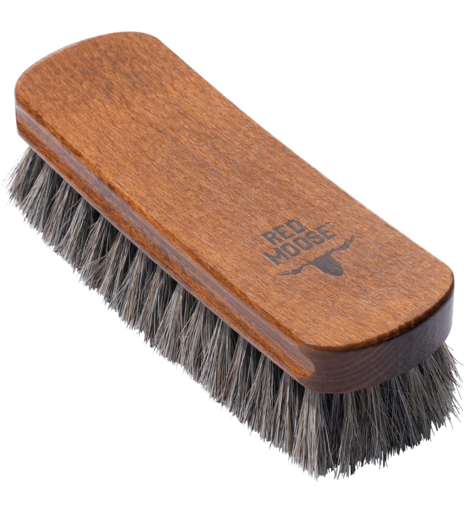 Horsehair Shoe Brush for Leather Boots Shine - Red Moose Medium - 5.9 x 1.96 - Buy Online on GoSupps.com