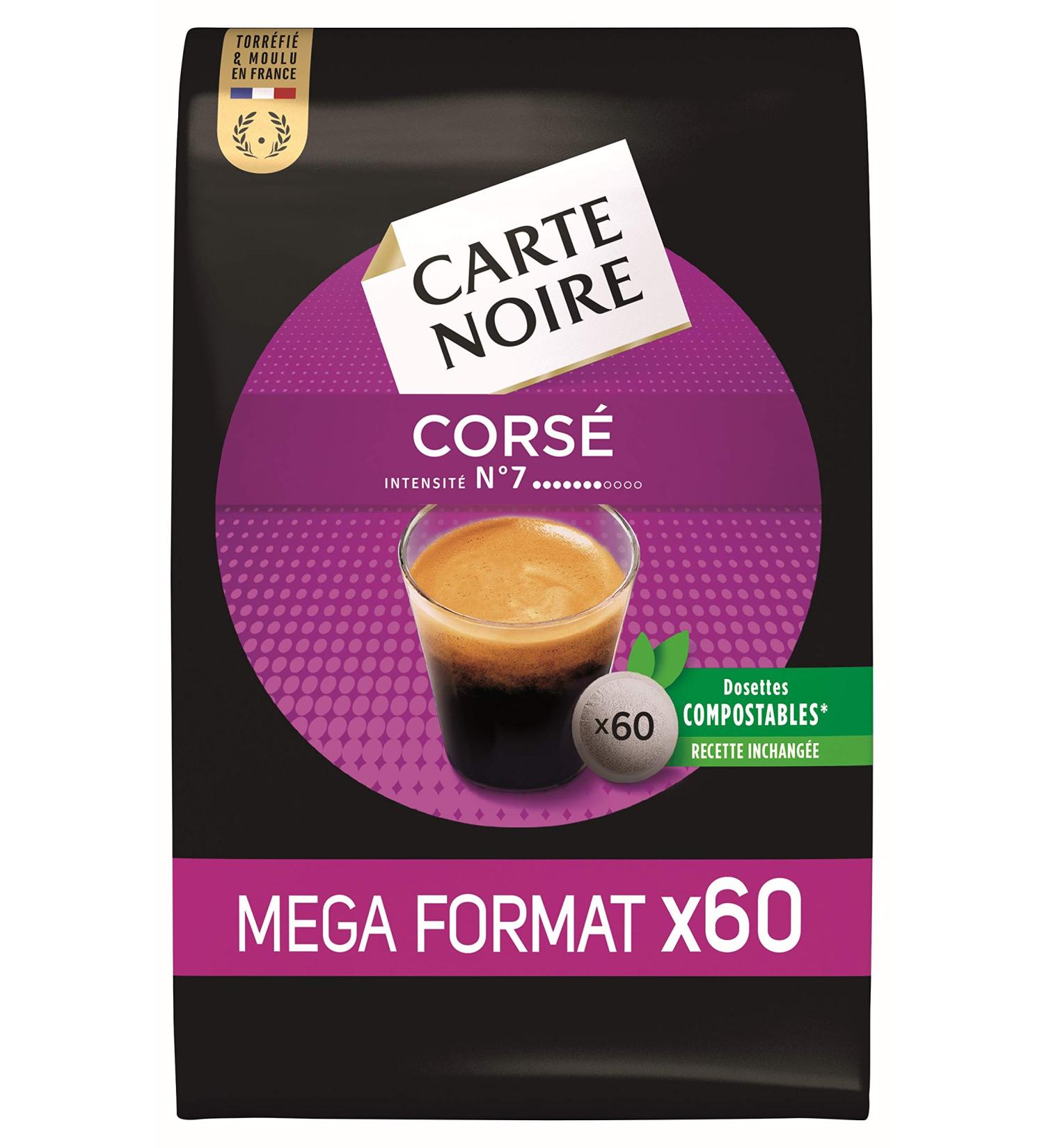 Carte Noire Expresso Cors N 7 Coffee in Compostable Pods Compatible with Senseo Pack of 60 soft pods - Buy Online on GoSupps.com