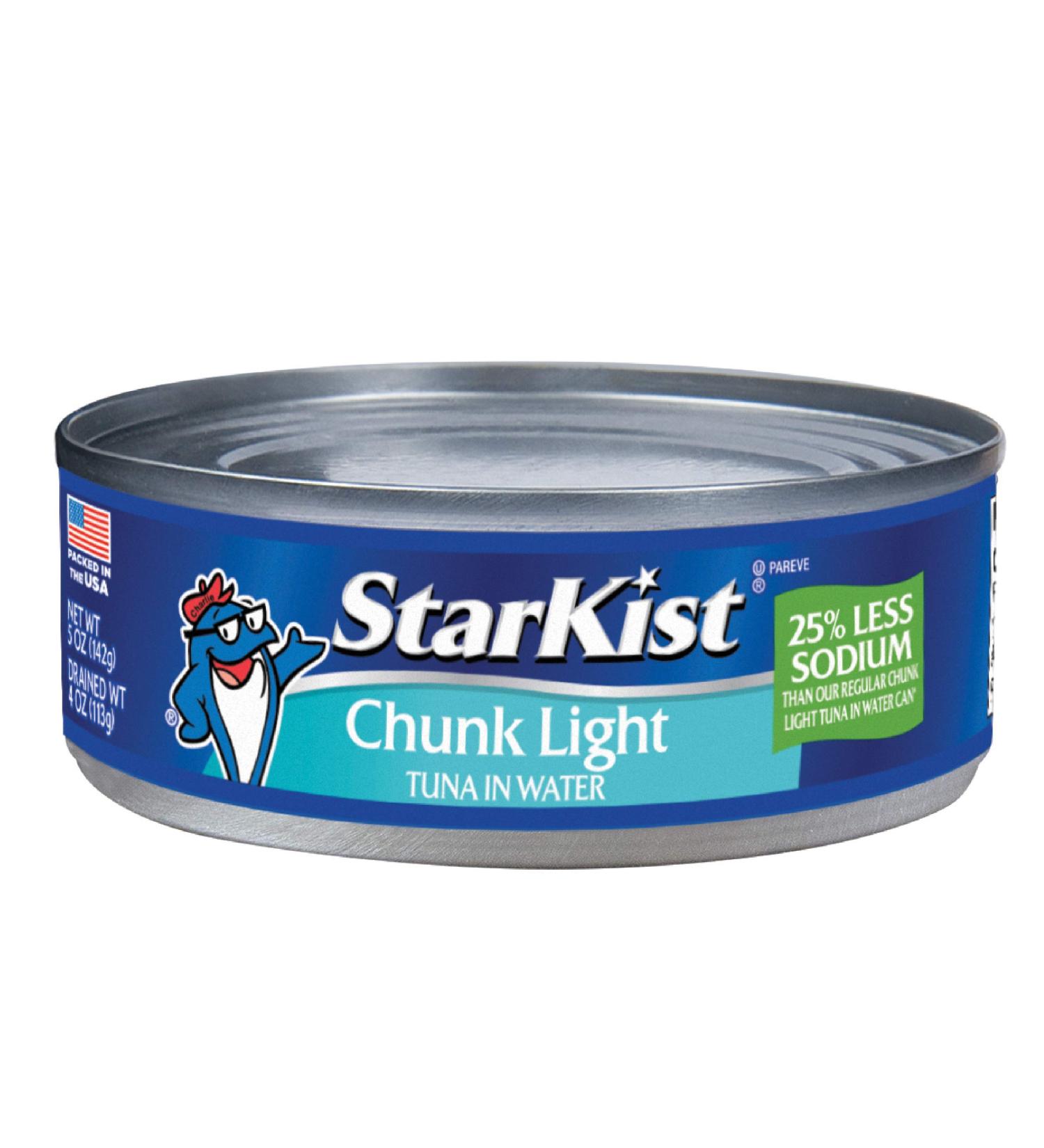 StarKist 25% Less Sodium Chunk Light Tuna in Water 5 oz Can (Pack of 24) - Buy Online on GoSupps.com