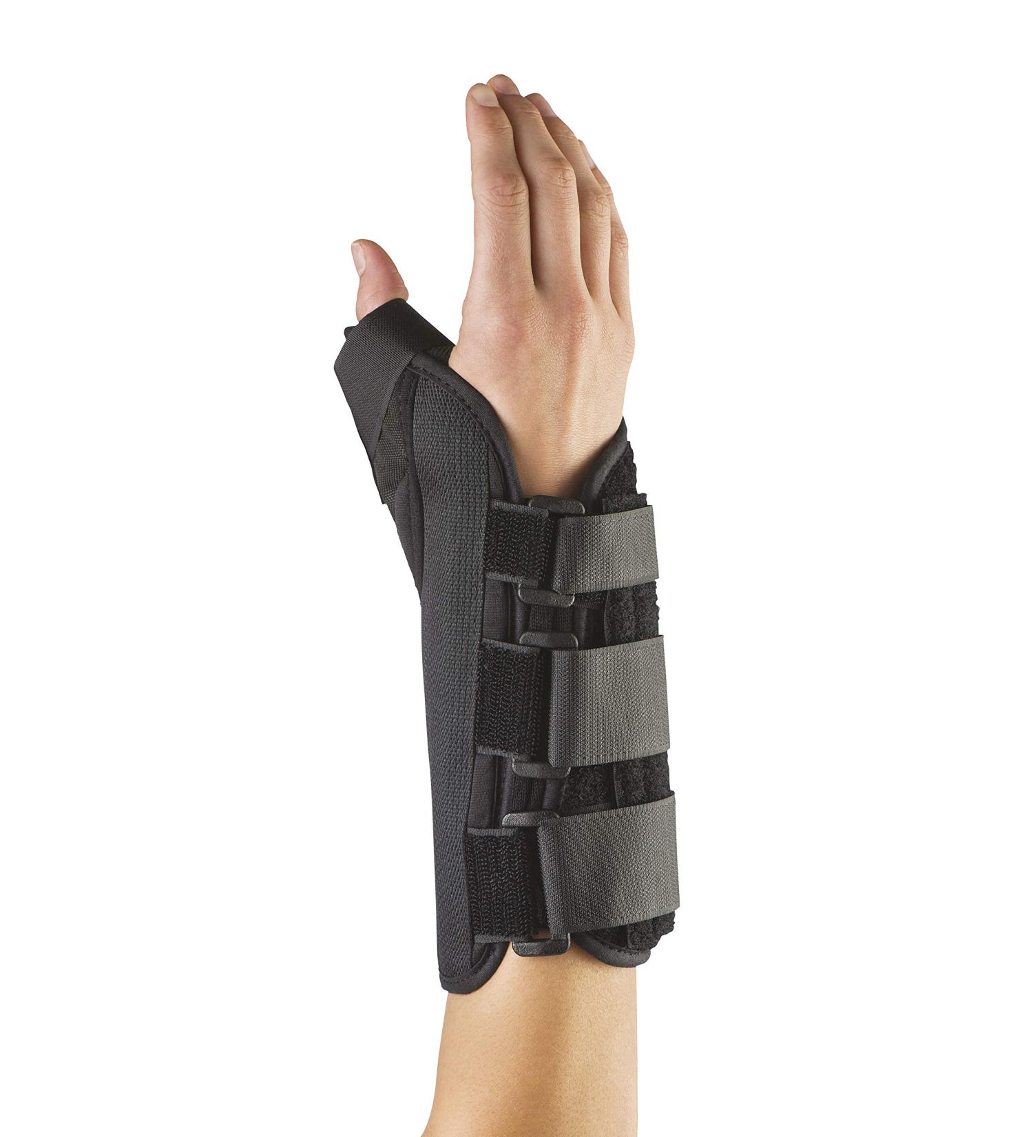 United Ortho 70520 Universal 8" Left Hand Thumb Spica Splint Universal Size Black Universal Left