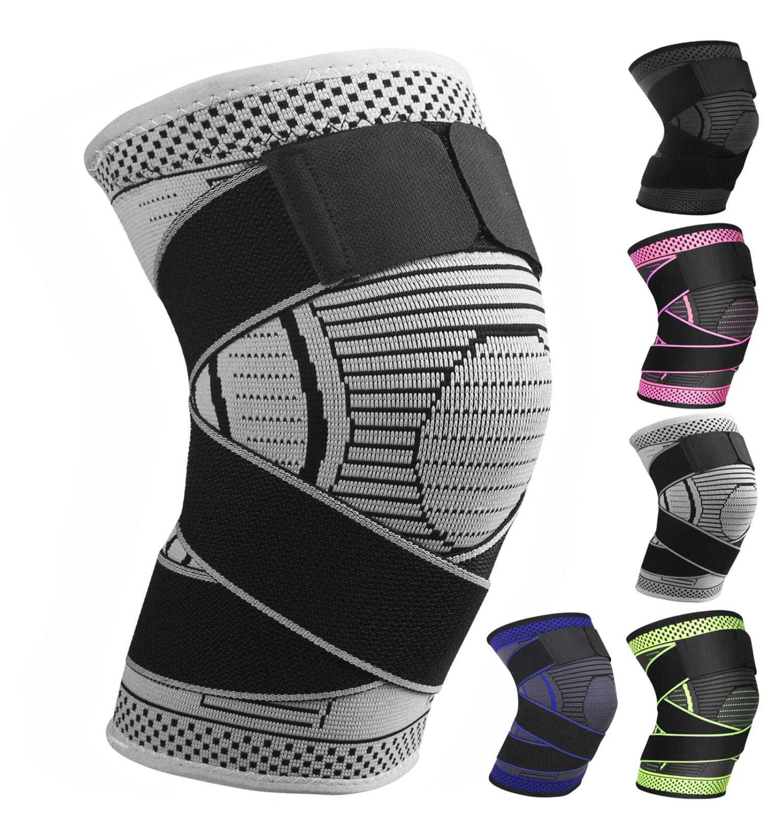 Adjustable Knee Support Brace 1 pack Compression Knee Sleeves for Men Women Use for Meniscus Tear Arthritis Tendinitis Ligament Injury Weight Lifting Anti Slip Knee Brace (Gray XX-Large) Gray XX-Large - Buy Online on GoSupps.com