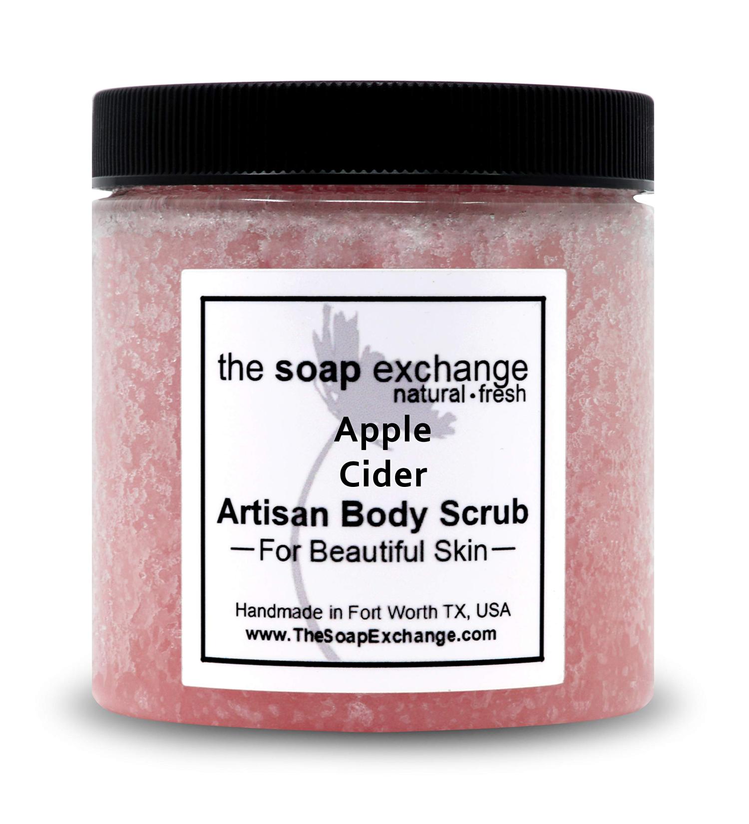 Sea Salt Body Scrub - Apple Cider Scent | Handcrafted Natural Skin Care | 16 fl oz | Exfoliate & Moisturize | Made in the USA - Buy Online on GoSupps.com