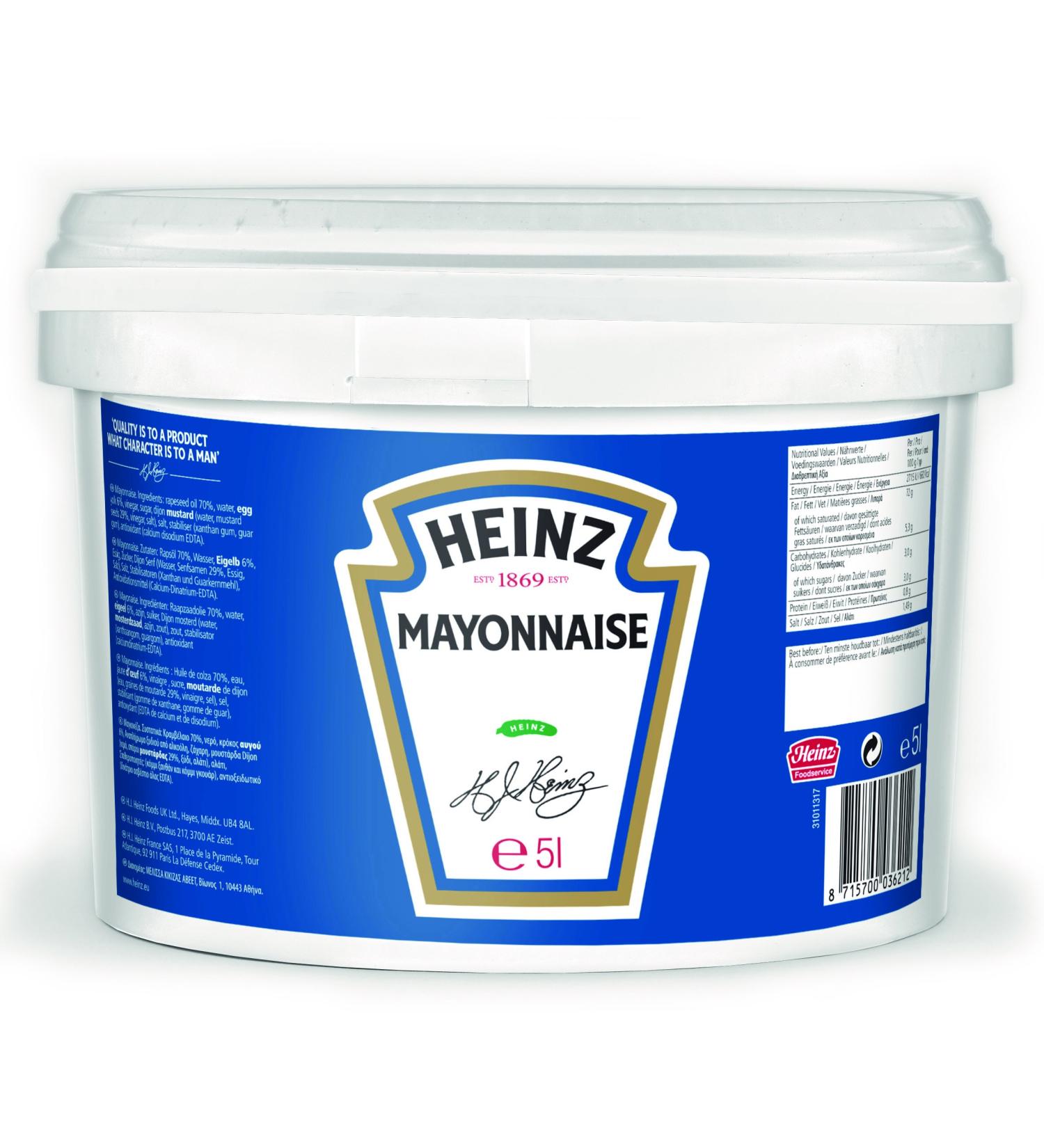 Heinz Heinz Mayonnaise Seau - 5 L
