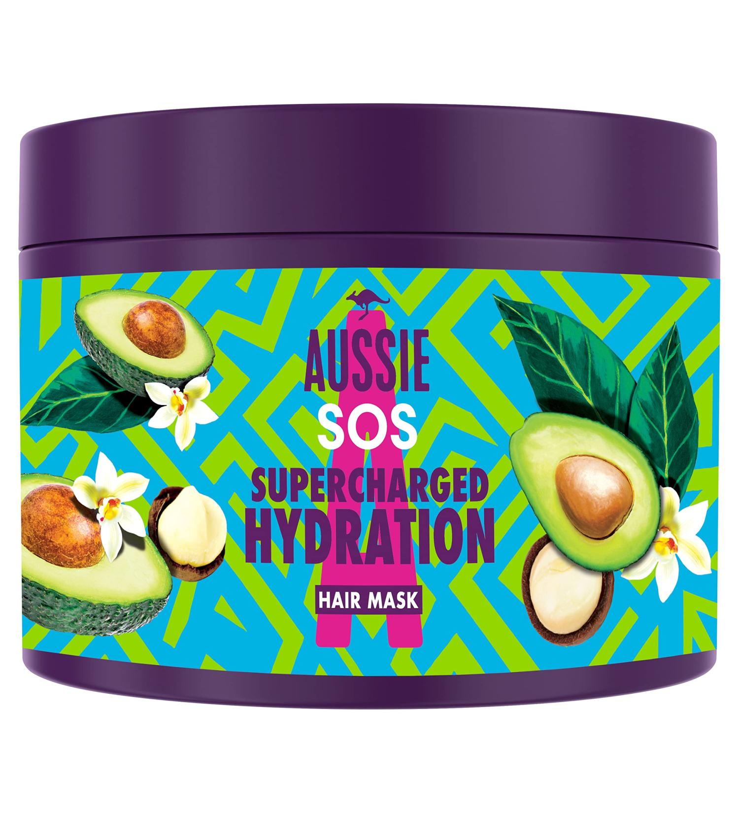 Aussie SOS Supercharged Hydration Hair Mask | For Hair That Needs Rescuing | With Australian Superfoods | 450ml - Buy Online on GoSupps.com