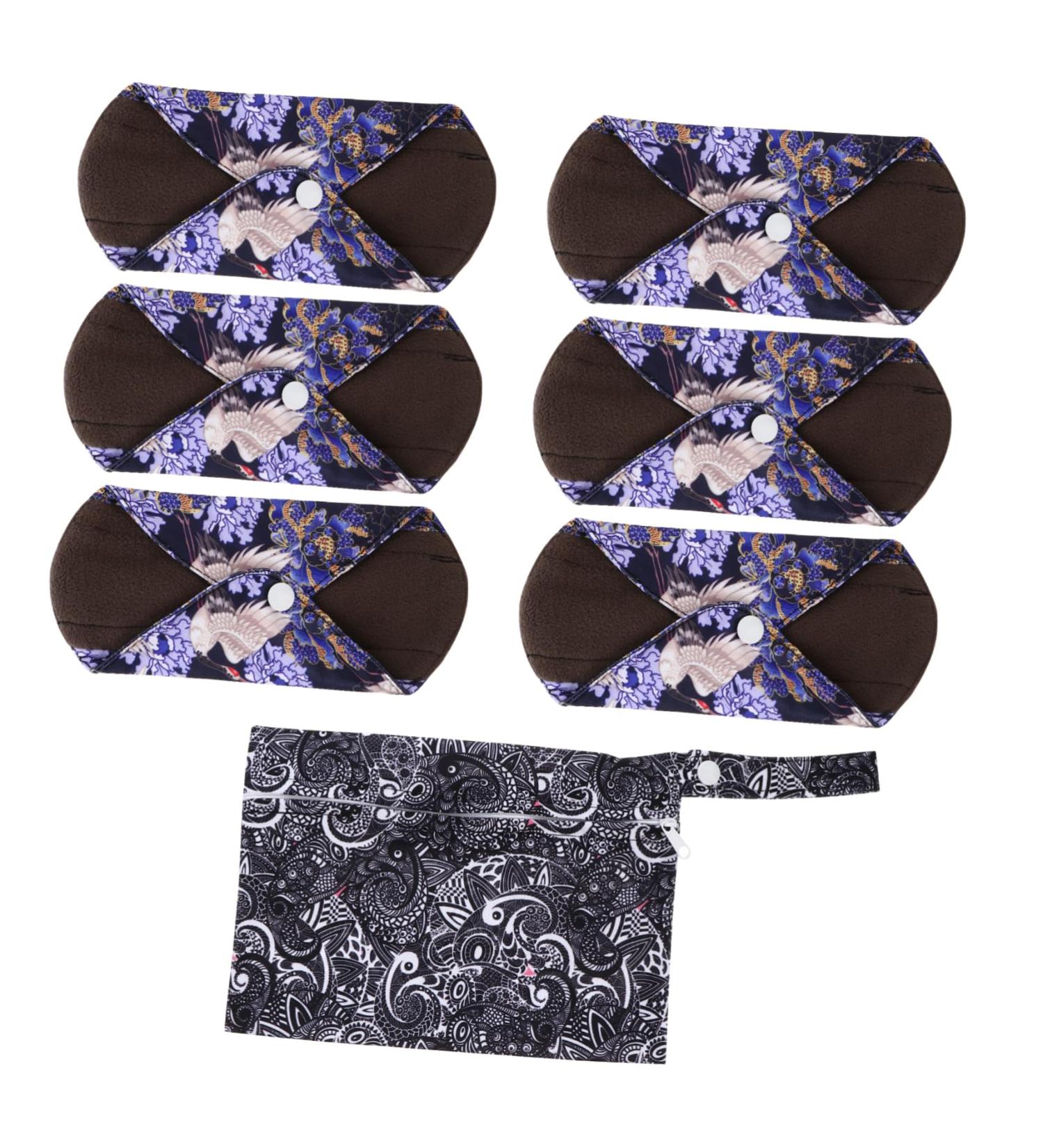 Washable Aunt Towel Pad - Reusable Menstrual & Nursing Pads - Organic Bamboo Cloth - Pack of 7 - Buy Online on GoSupps.com