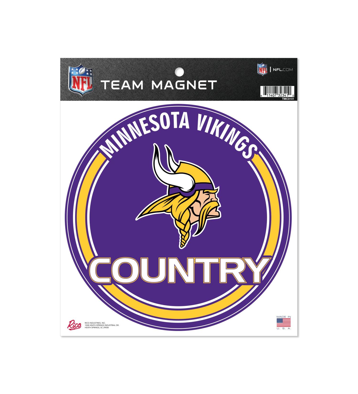 Buy Rico Industries Unisex Adult TMC Magnet - Minnesota Vikings Collectible | International Shipping Available - Buy Online on GoSupps.com