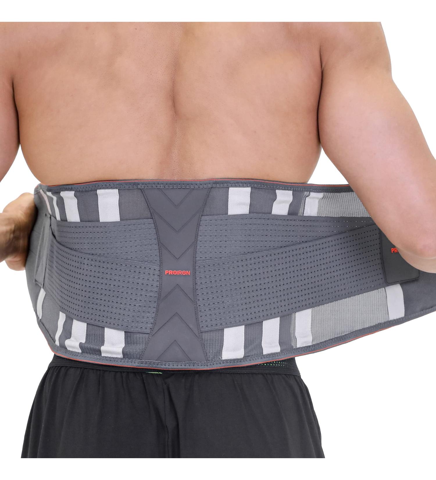 PROIRON Lower Back Support Belt XL - Pain Relief for Sciatica & Scoliosis - Dual Adjustable Straps - Breathable Mesh - Sizes M/L/XL (Waist 40-46) - Buy Online on GoSupps.com