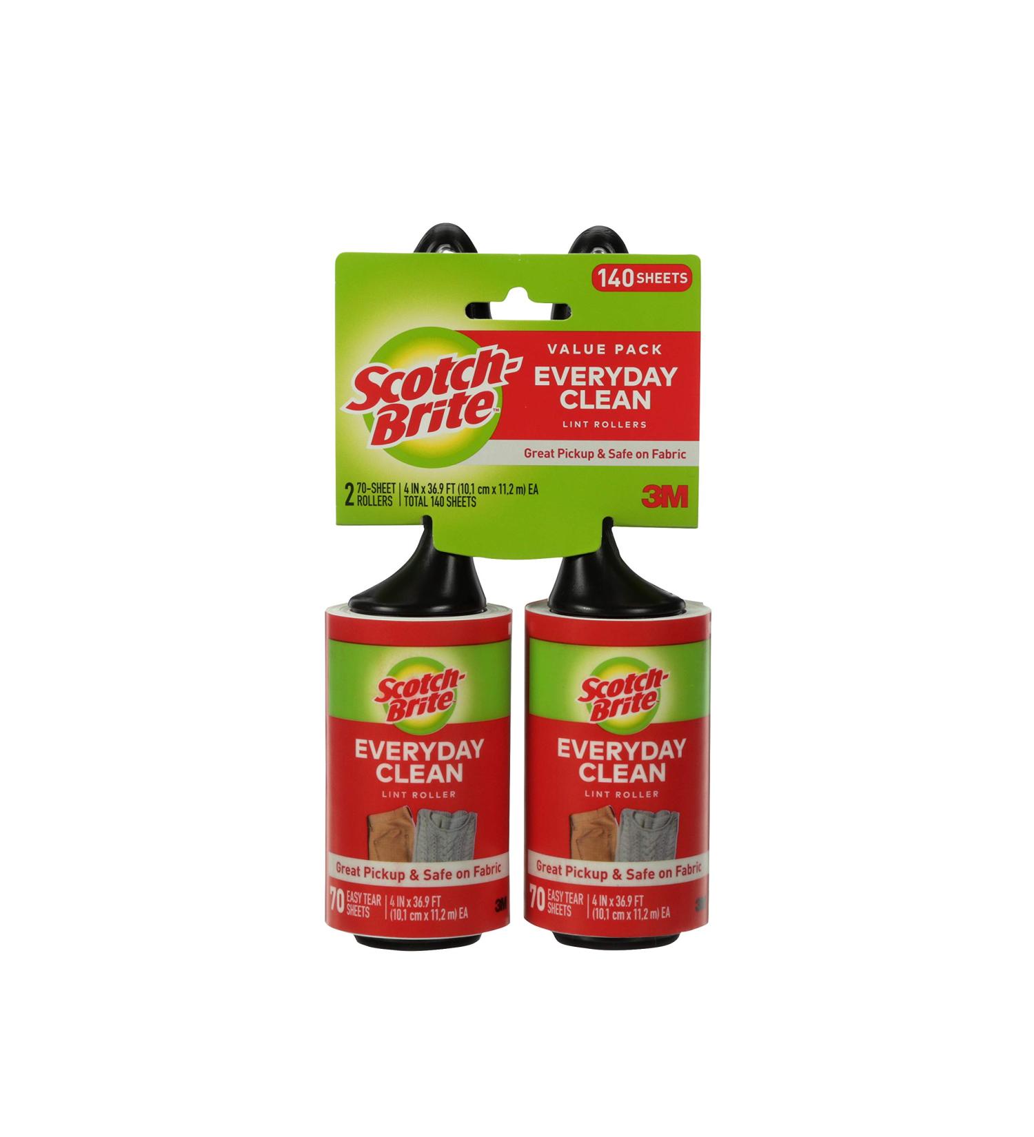 Scotch-Brite Twin Pack Lint Roller - 12 Rollers 70 Sheets Each | Pet Hair Removal & Bulk Value - 840 Sheets Total - Buy Online on GoSupps.com