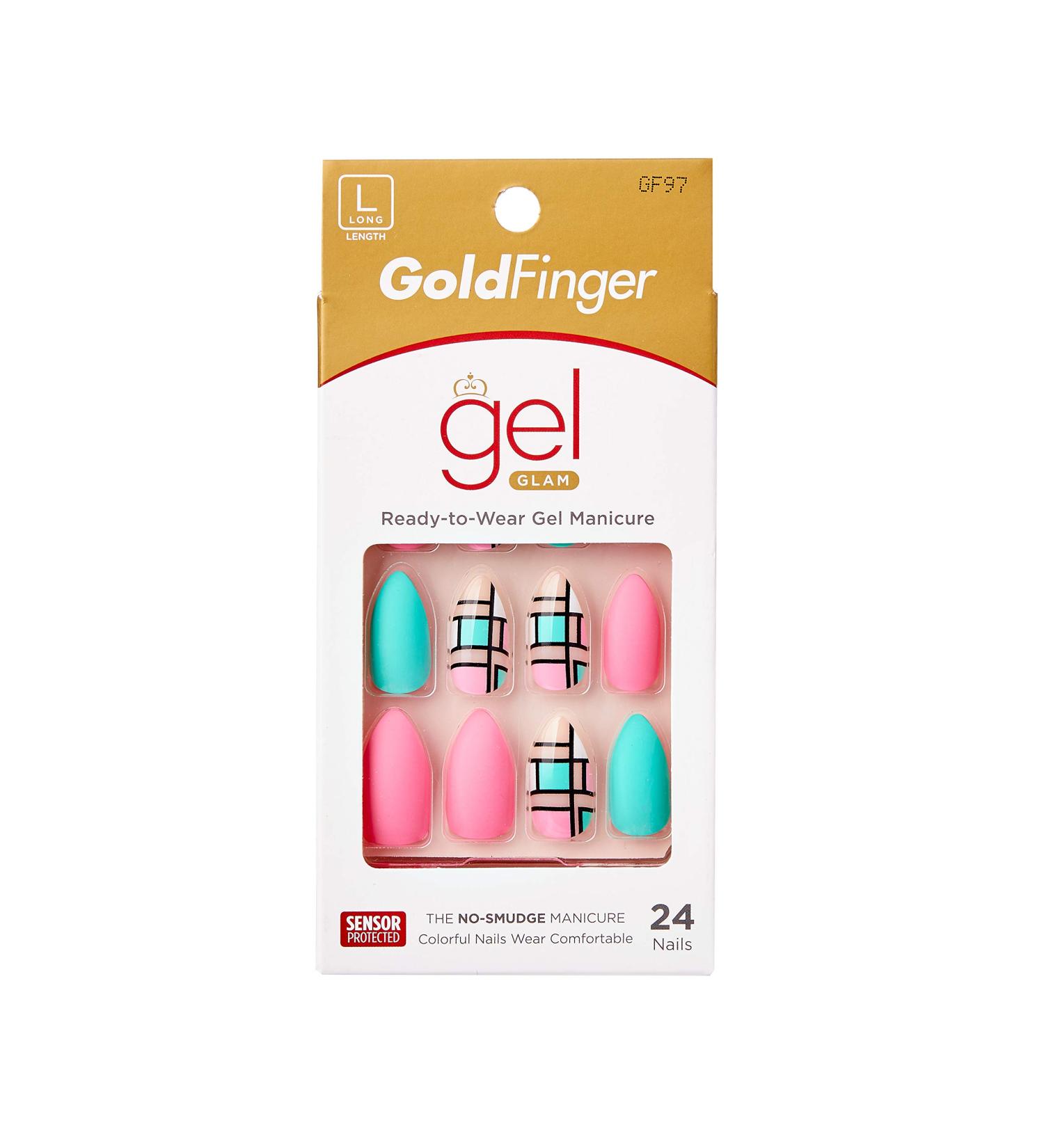 Gold Finger Full Cover Gel Nails - Ready to Wear Glam Manicure - Buy Online on GoSupps.com