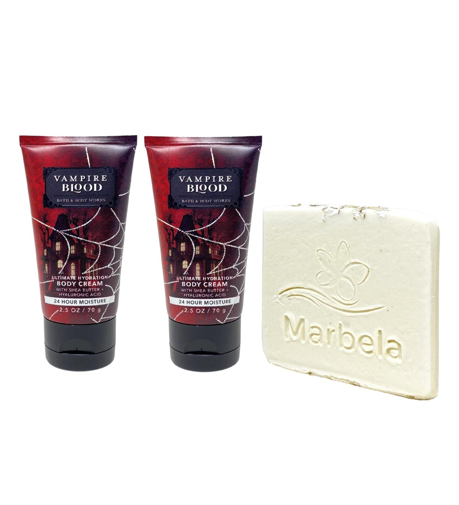 Bath & Body Works Vampire Blood 2 Piece Mini Body Cream Bundle with a Natural Oats Sample Soap - Travel Size - Buy Online on GoSupps.com