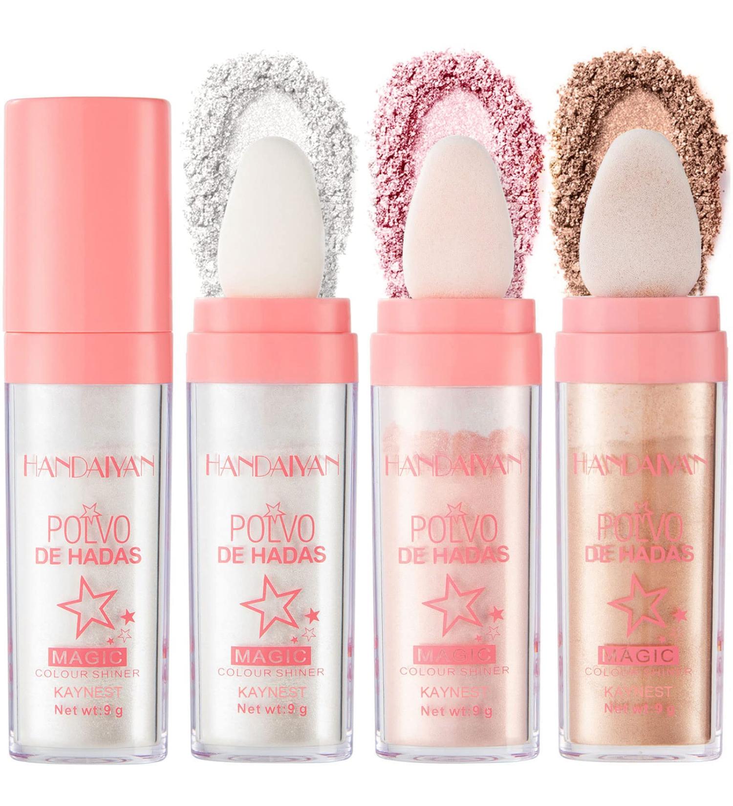 Polvo De Hadas 3-Color Highlighter & Body Glitter Powder (01) - Shimmering Fairy Makeup for Face & Body - Buy Online on GoSupps.com