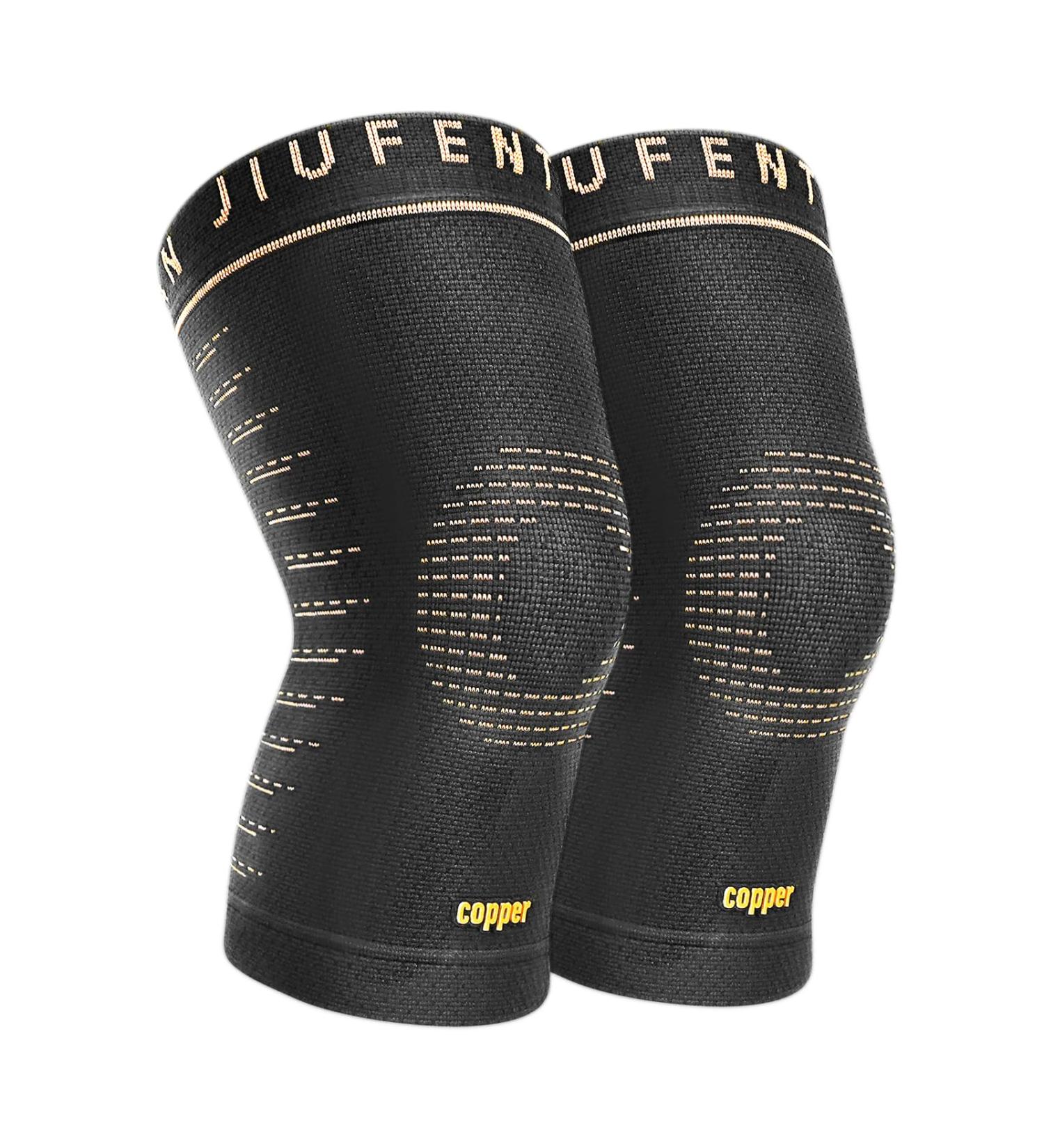 JIUFENTIAN Copper Knee Sleeve for Arthritis & Joint Pain Relief - Unisex Medium | Ideal for Fitness Running & Weightlifting - Buy Online on GoSupps.com