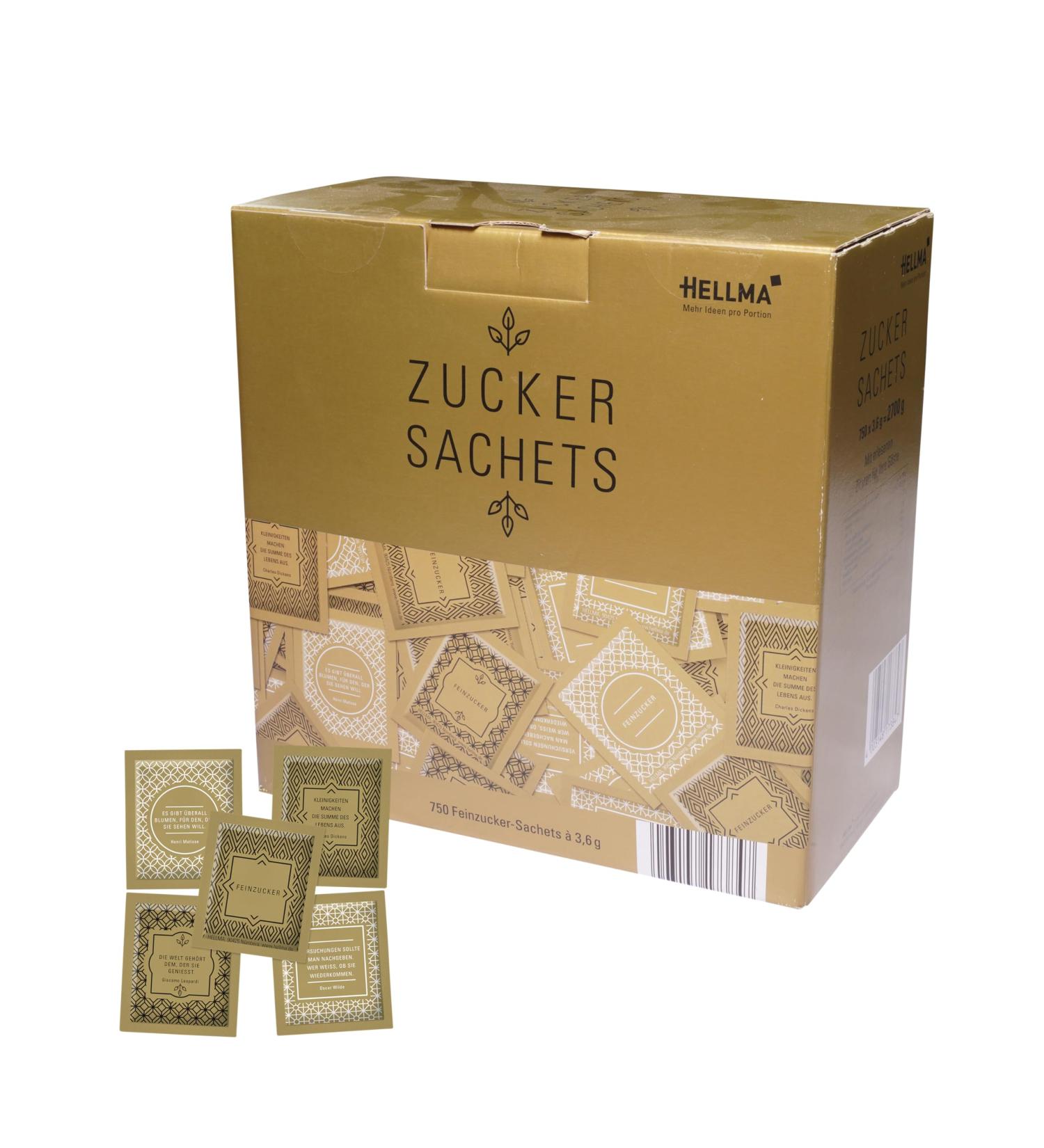 Buy Hellma Sugar Sachets Goldline 750 pcs | 3.6 g Individual Sugar for Coffee & Tea | International Shipping Available - Buy Online on GoSupps.com