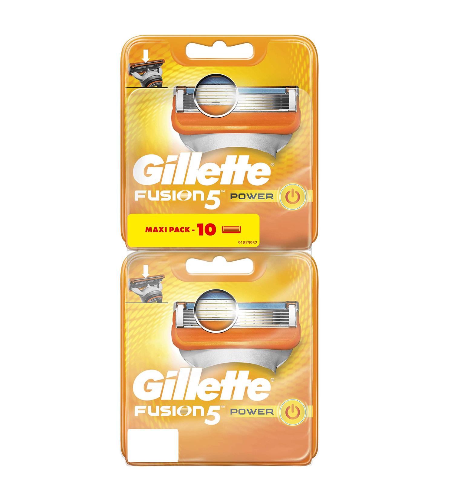 Buy Gillette Fusion5 Power Razor Blades for Men - 5 + 5 Refill Packs | Fast International Shipping - Buy Online on GoSupps.com