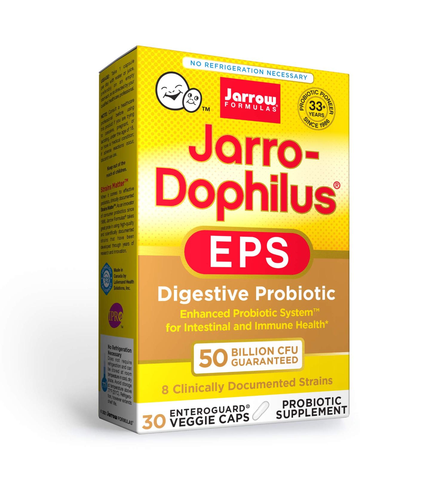 Jarrow Formulas Jarro-Dophilus EPS 50 Billion - 30 Veggie Caps for Gut Health - Buy Online on GoSupps.com