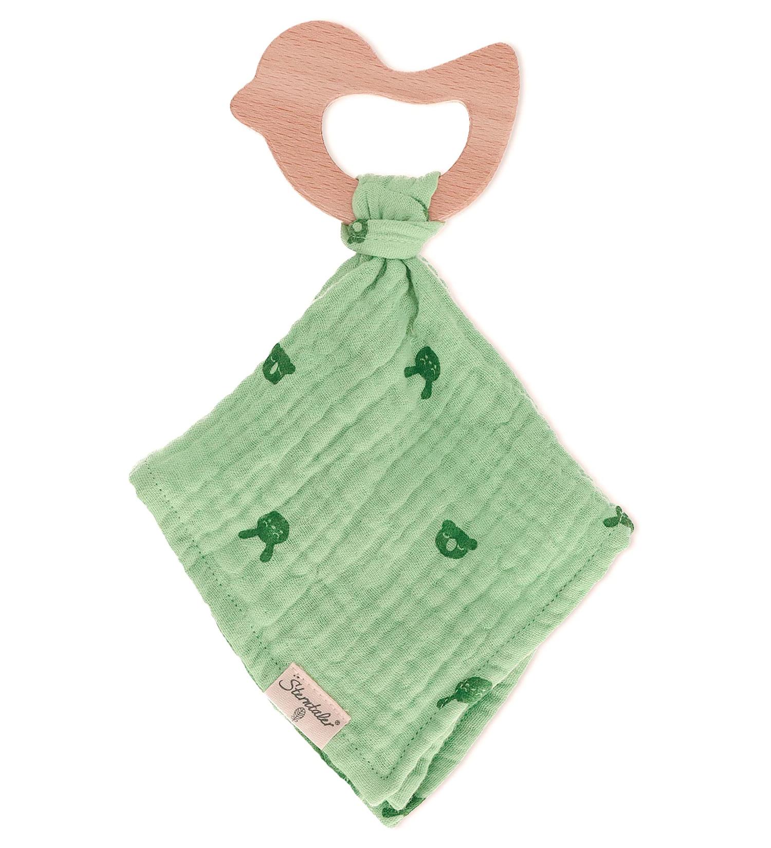 Buy Sterntaler Baby Unisex Cuddling Cloth with Bite Ring Kinni and Kalla - Organic Cuddly Cloth in Medium Green - Perfect for Baby Girls - 1 Pack - Buy Online on GoSupps.com