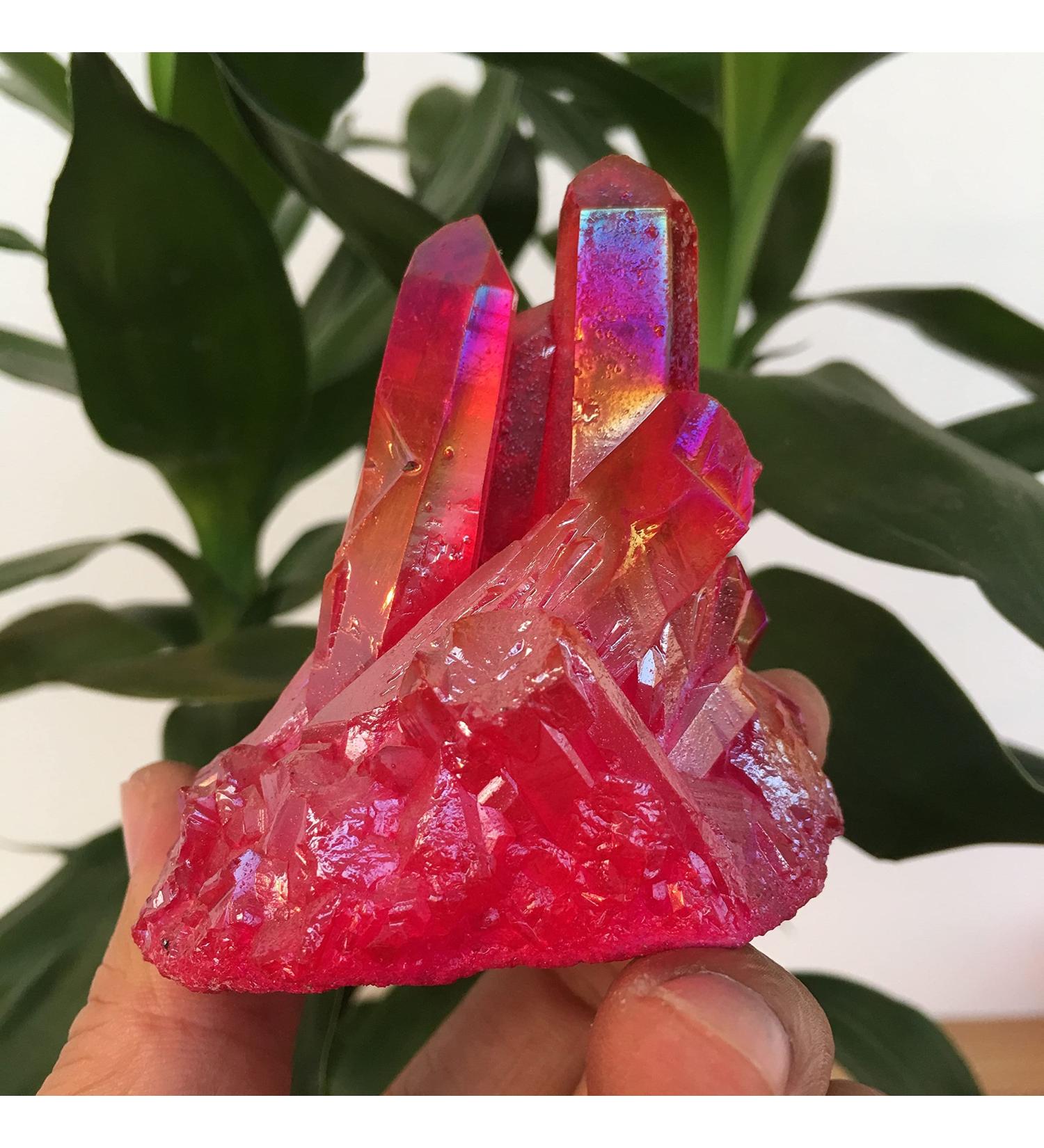 Natural Red Quartz Cluster Crystal Gem Specimen - Buy Online on GoSupps.com