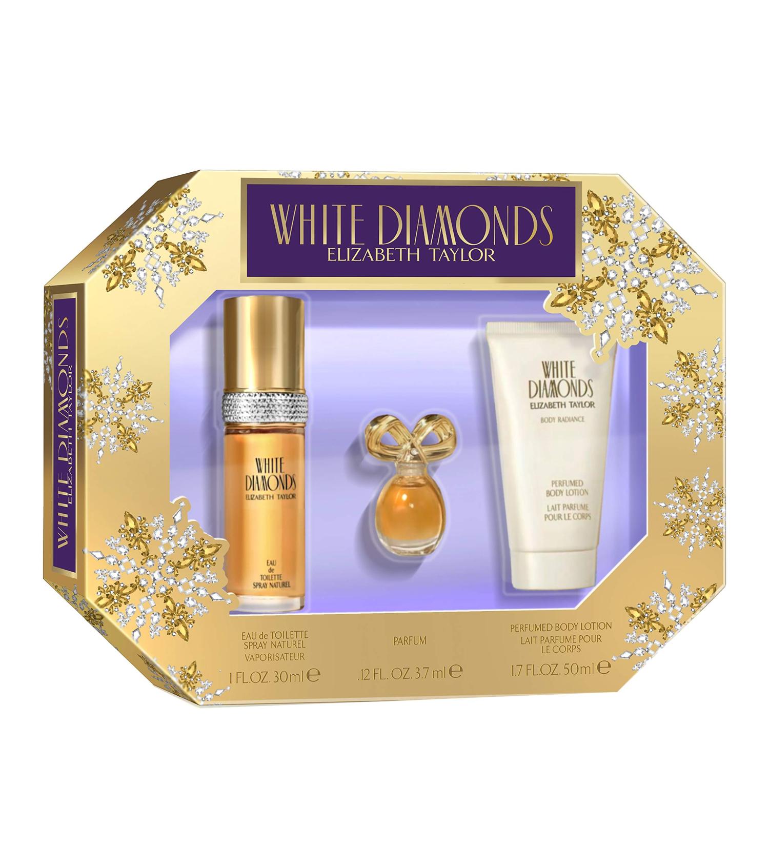 Elizabeth Taylor White Diamonds Women's Fragrance 3-Piece Gift Set - 1.0 Fl. Oz. Eau De Toilette - Buy Online on GoSupps.com