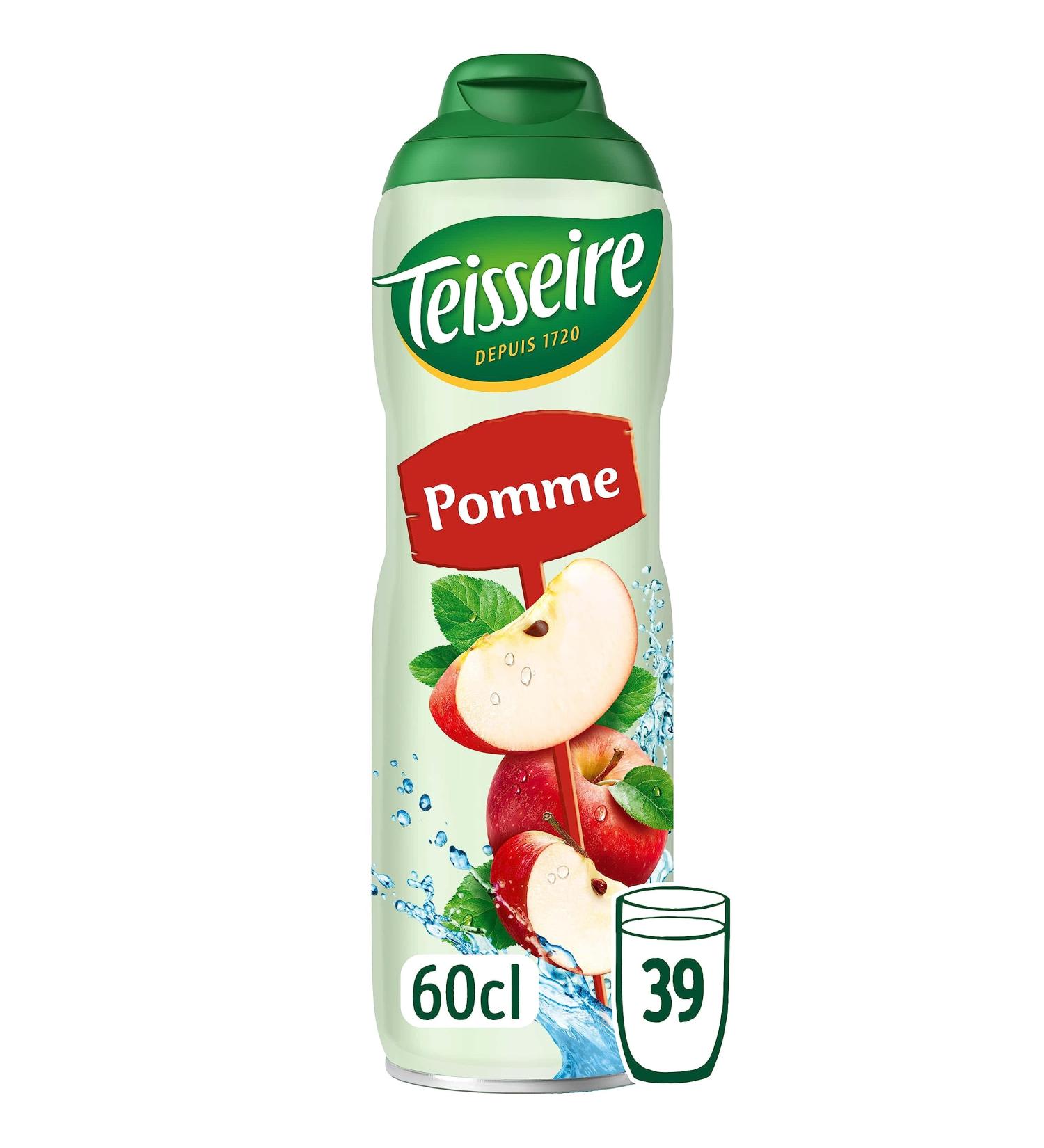 Teisseire Apple Syrup for Refreshing Drink Cocktails Recyclable Bottle 60cl - Buy Online on GoSupps.com
