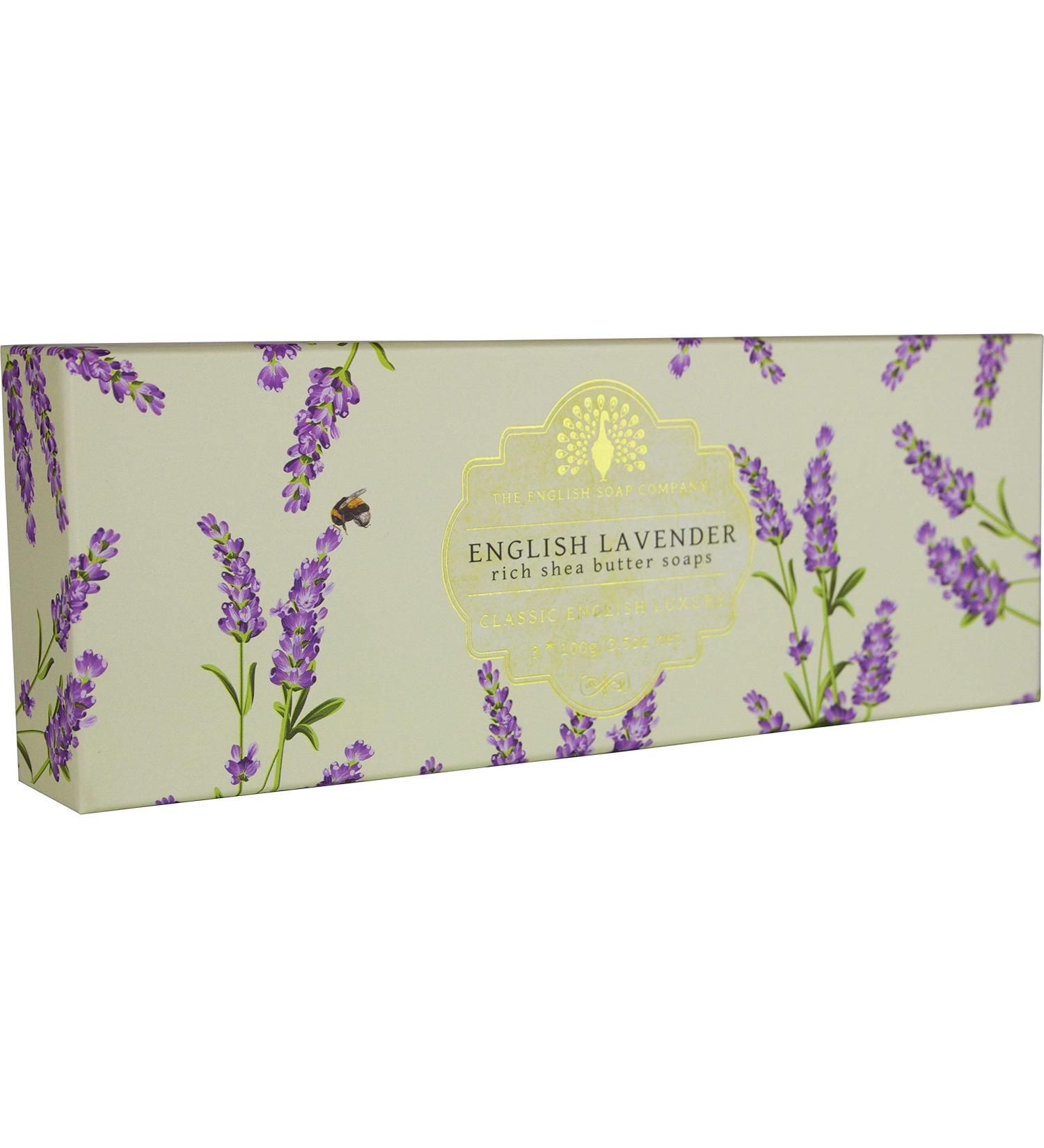 The English Soap Company Gift Boxed Hand Soaps English Lavender 3 x 100g