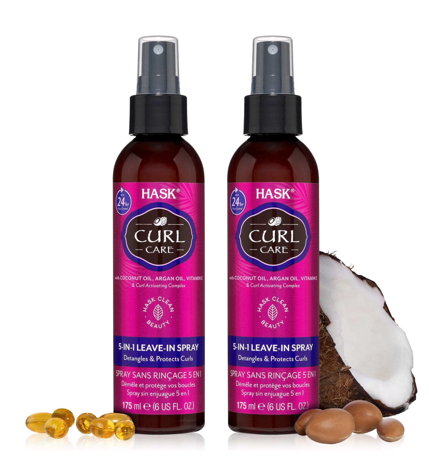HASK Curl Care 5-in-1 Leave-In Spray Conditioner Bundle - Vegan, Cruelty-Free, Color Safe - Buy Online on GoSupps.com