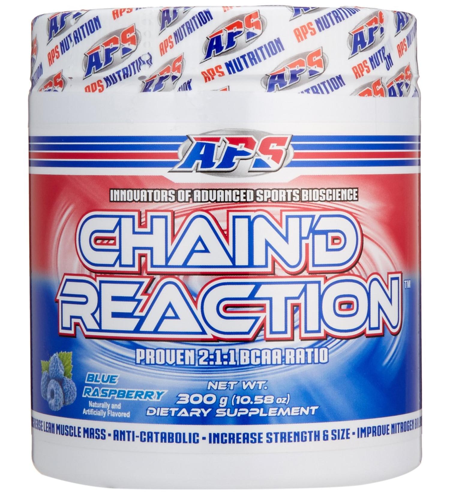 Chain'd Reaction - The Ultimate BCAA Amino Acid Recovery Aid for Muscle Growth Blue Raspberry 300 Gram - Buy Online on GoSupps.com