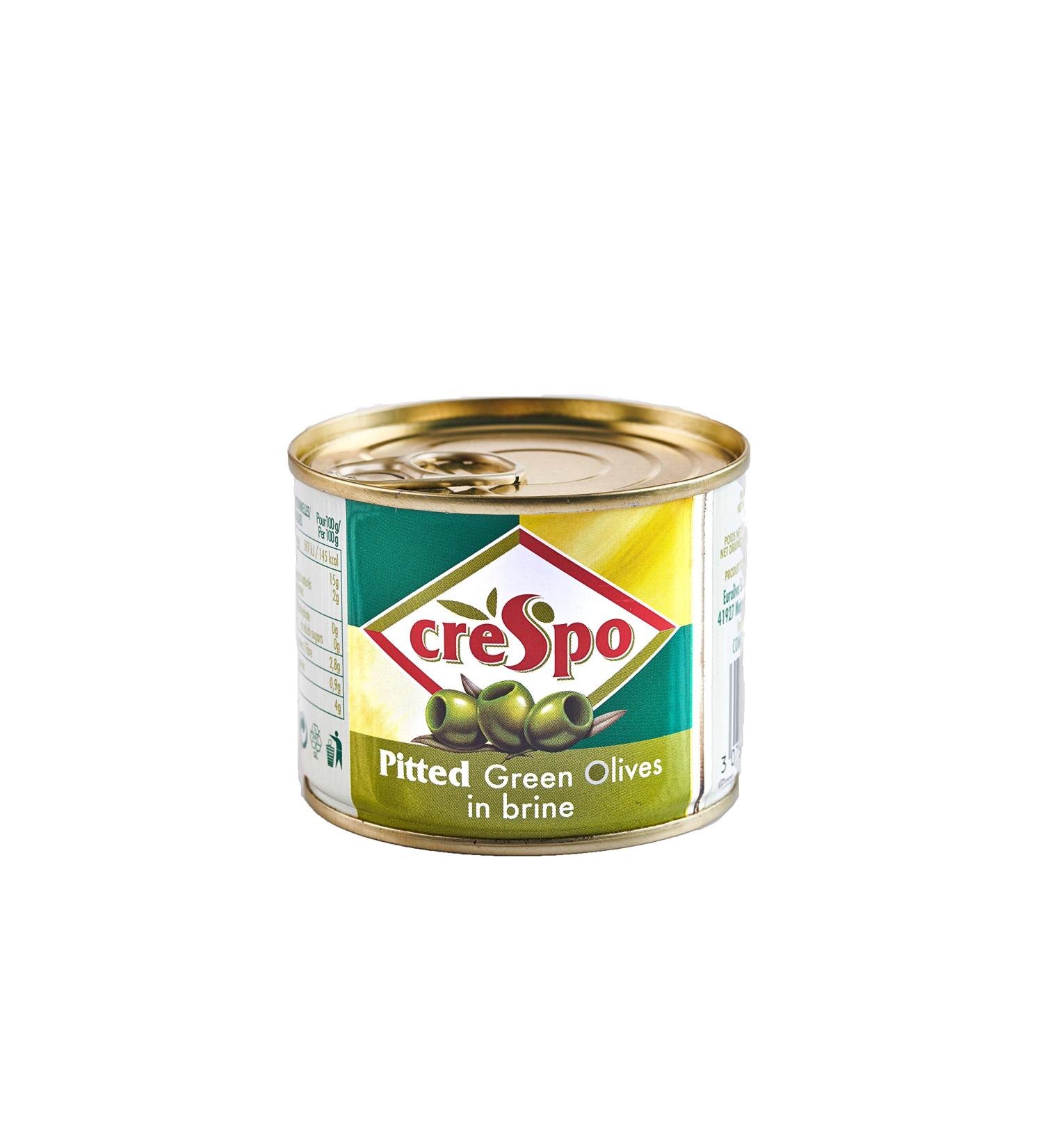 Pitted green olives 85 g box 1/4