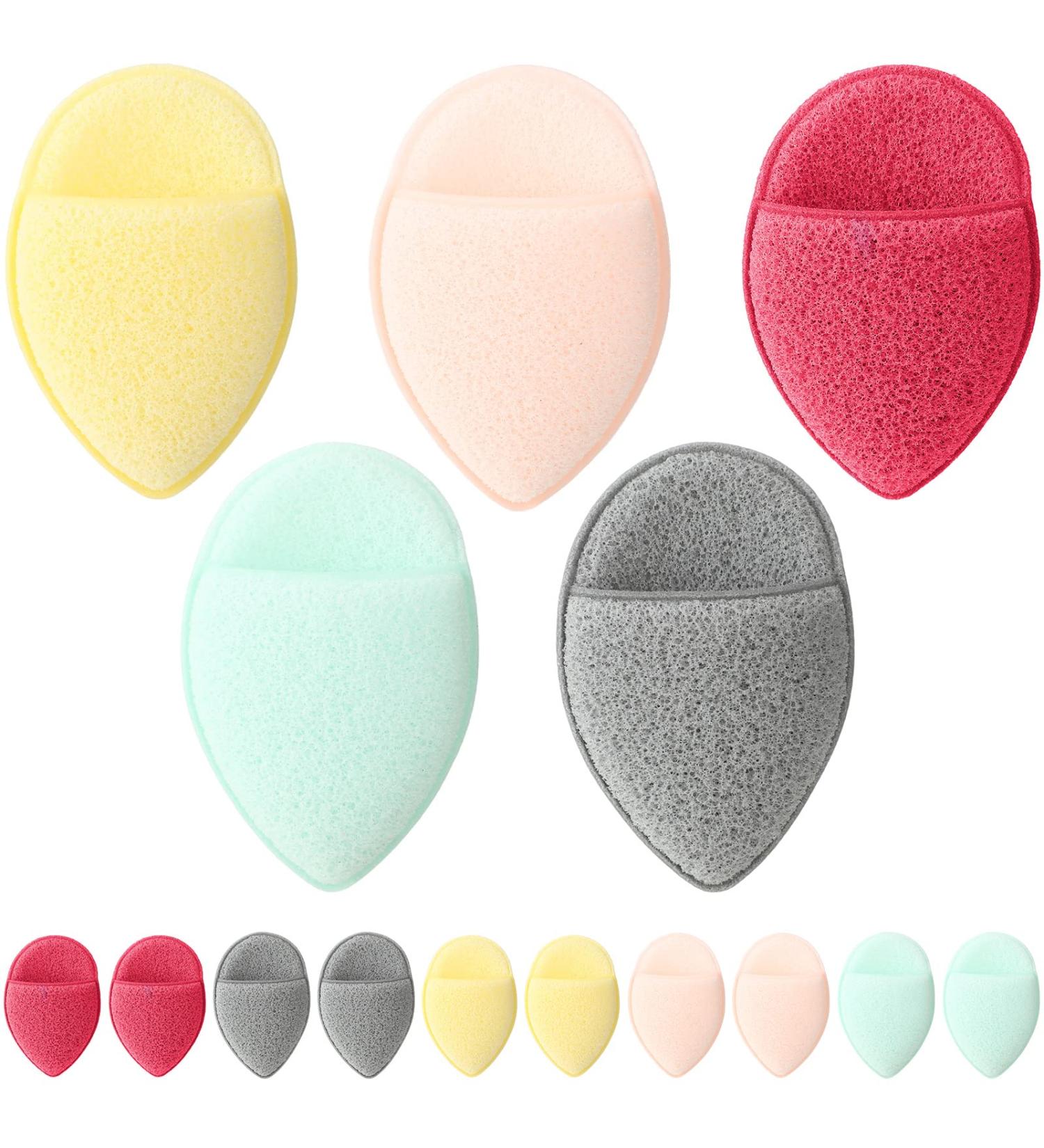 10 Pcs Reusable Face Sponges for Exfoliating and Makeup Removal - Buy Online on GoSupps.com