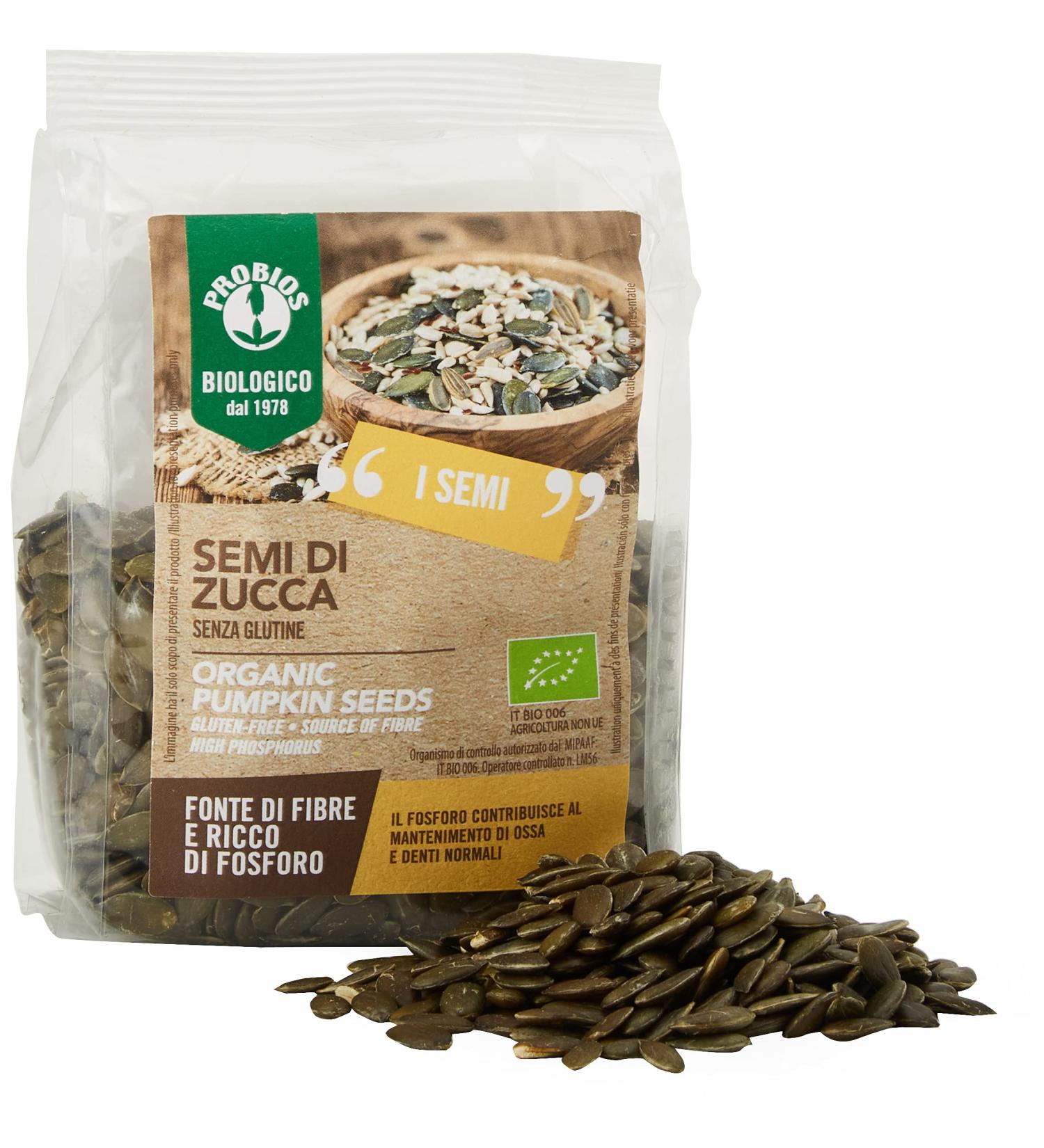 Probios - Pumpkin Seeds.Semi di Zucca Pack of 6 x 200g - Buy Online on GoSupps.com