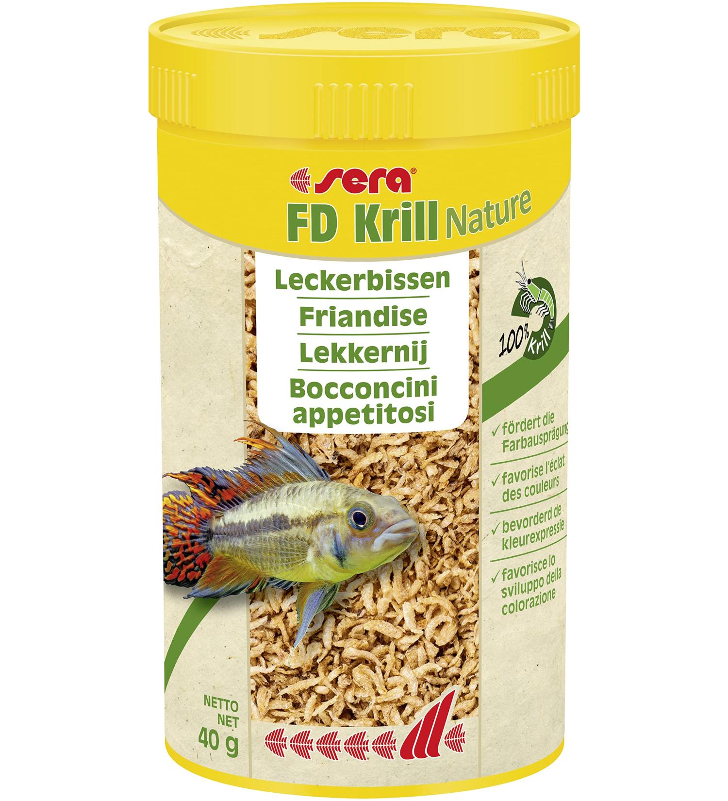 Sera FD Krill Nature 250 ml - Premium Fish Feed for Vibrant Colors & Healthy Aquariums - 180 Pieces (1 Pack) - Buy Online on GoSupps.com