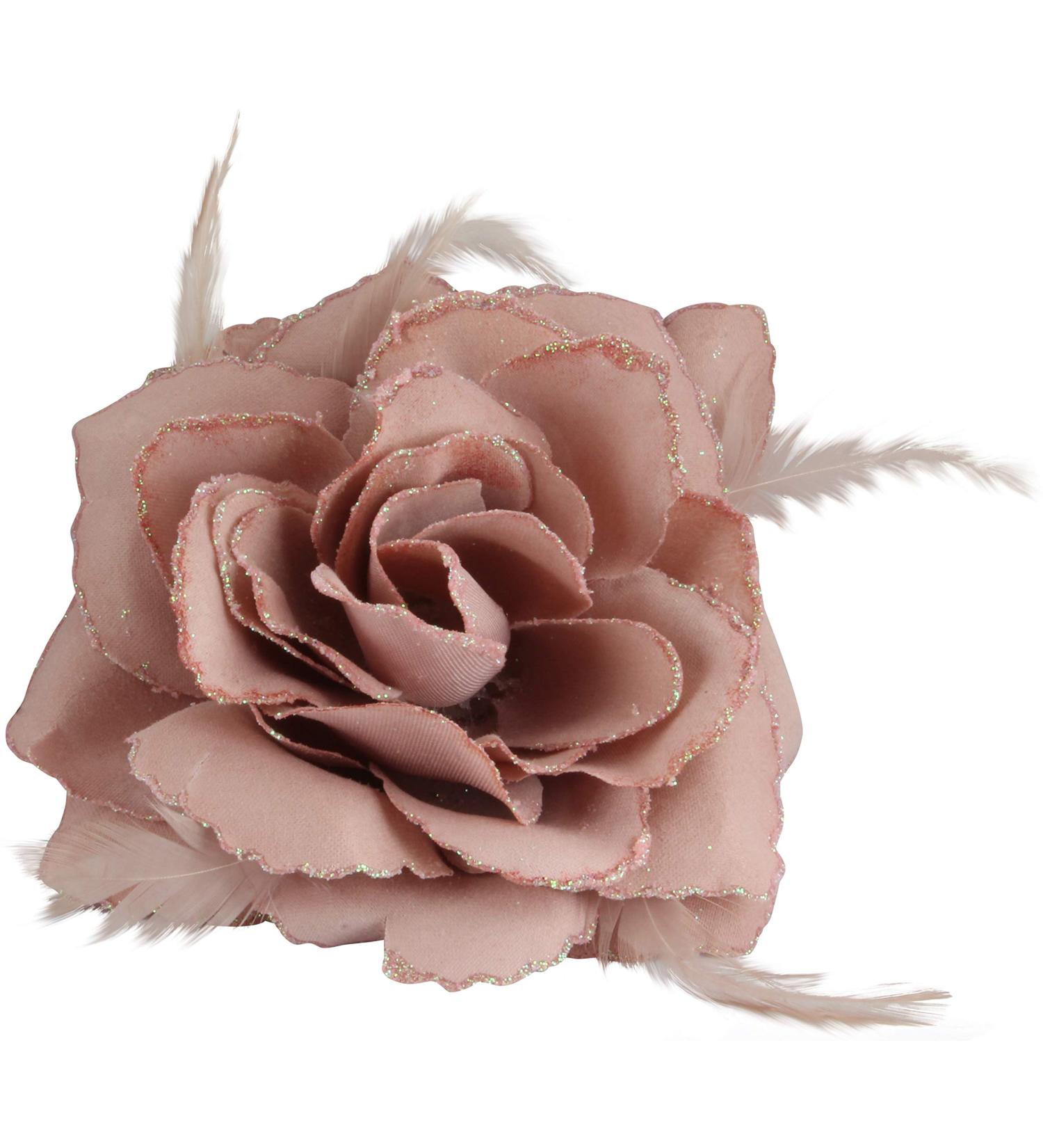 Nude Pink Rose Hair Clip Large Rose Fascinator Flower Hair Clip Nude Hair Accessories Clips Elastic Wedding Hair Flower 1pc