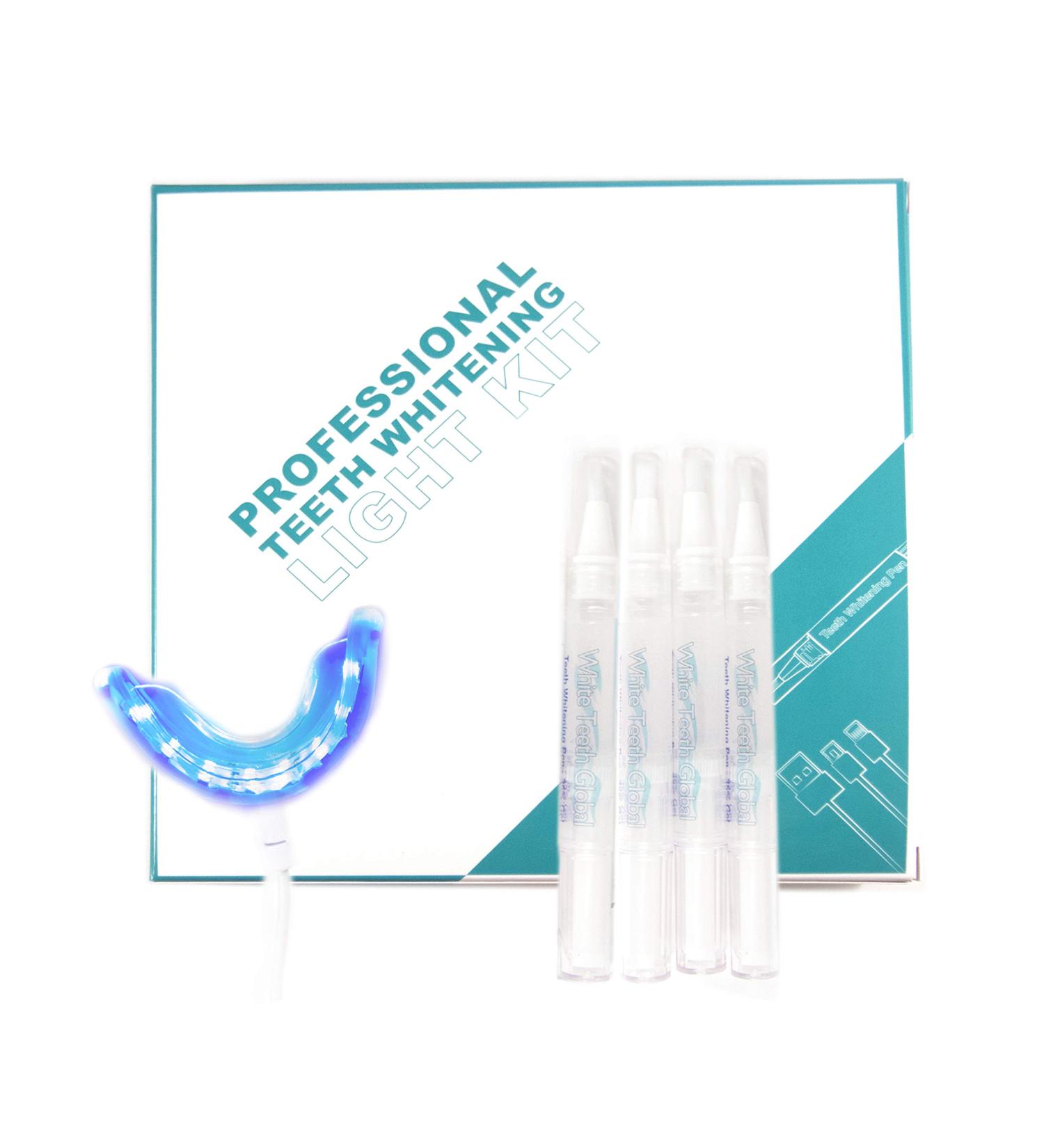 Deluxe Teeth Whitening Pen Kit Made in USA with iLED/LED Technology & Carbamide Peroxide Tooth whitening Gel (4 Pens iLed 22% Whitening Gel) 4 Pens Iled 1 Count (Pack of 1) - Buy Online on GoSupps.com