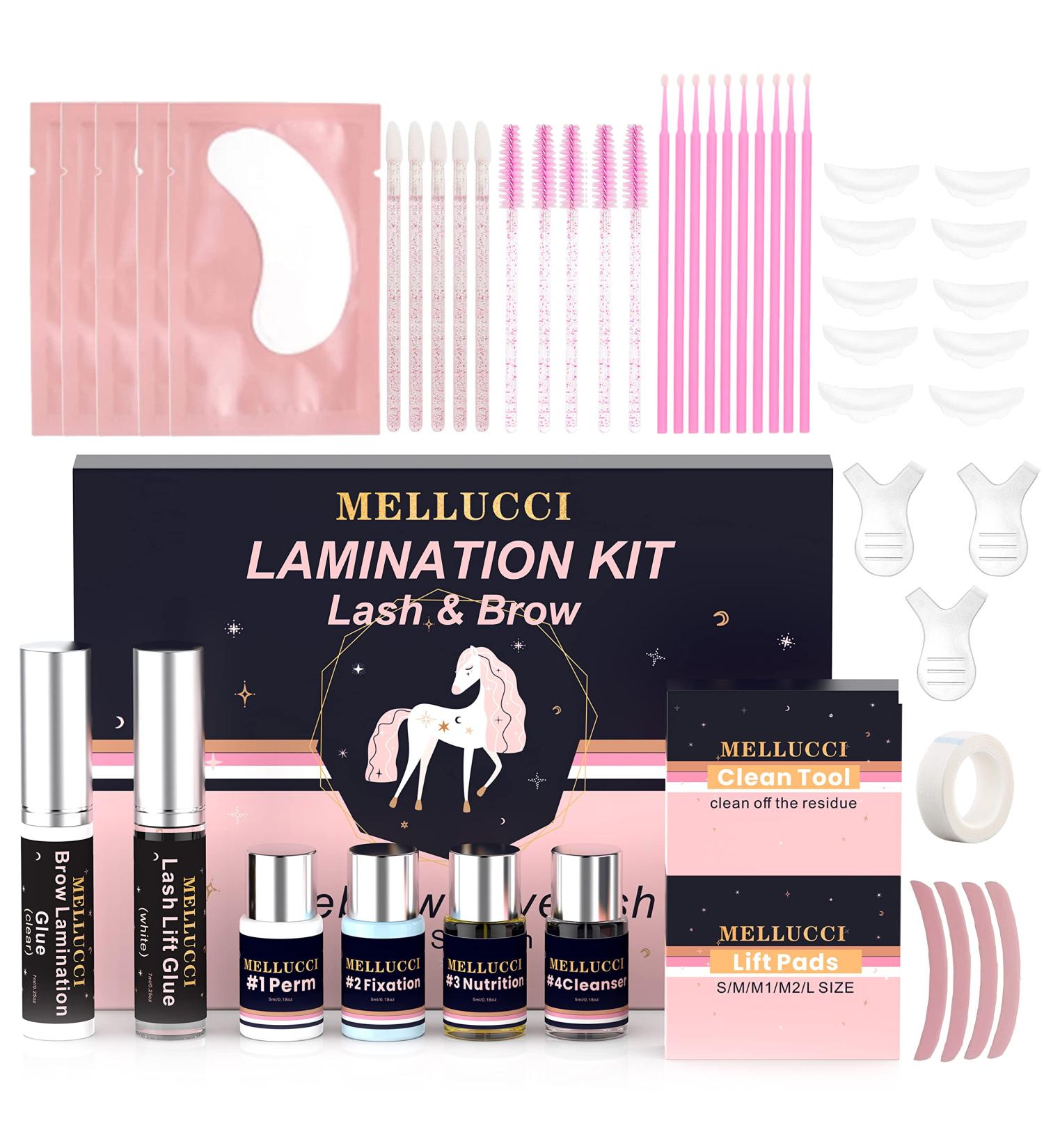 MELLUCCI Lash Lift & Brow Lamination Kit | DIY Eyebrow & Lash Perm | Professional Results | Long Lasting Curling | Includes Lifting Ribbon - Buy Online on GoSupps.com