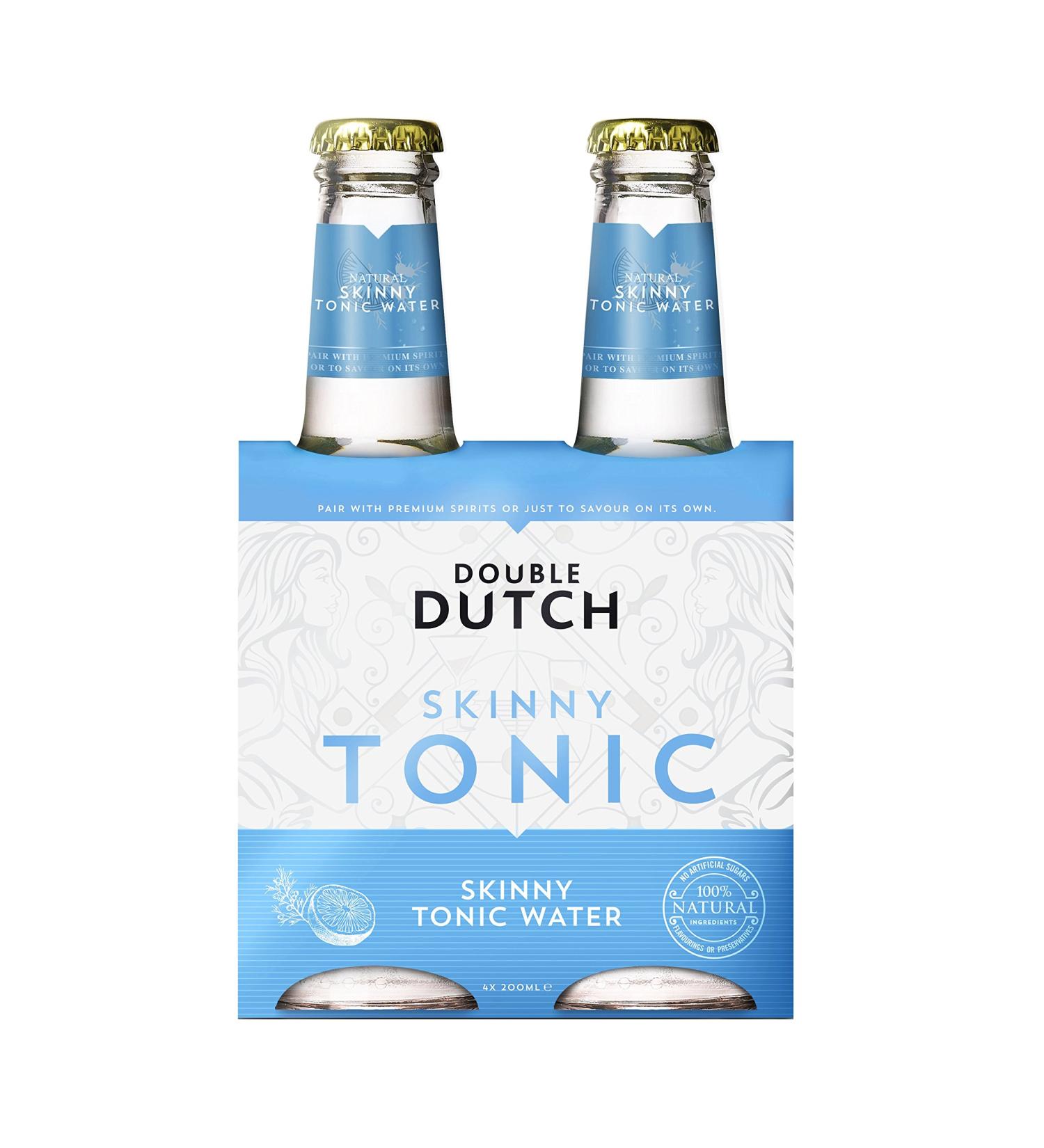 Double Dutch Eau tonique 200 ml, Skinny, Lot de 4