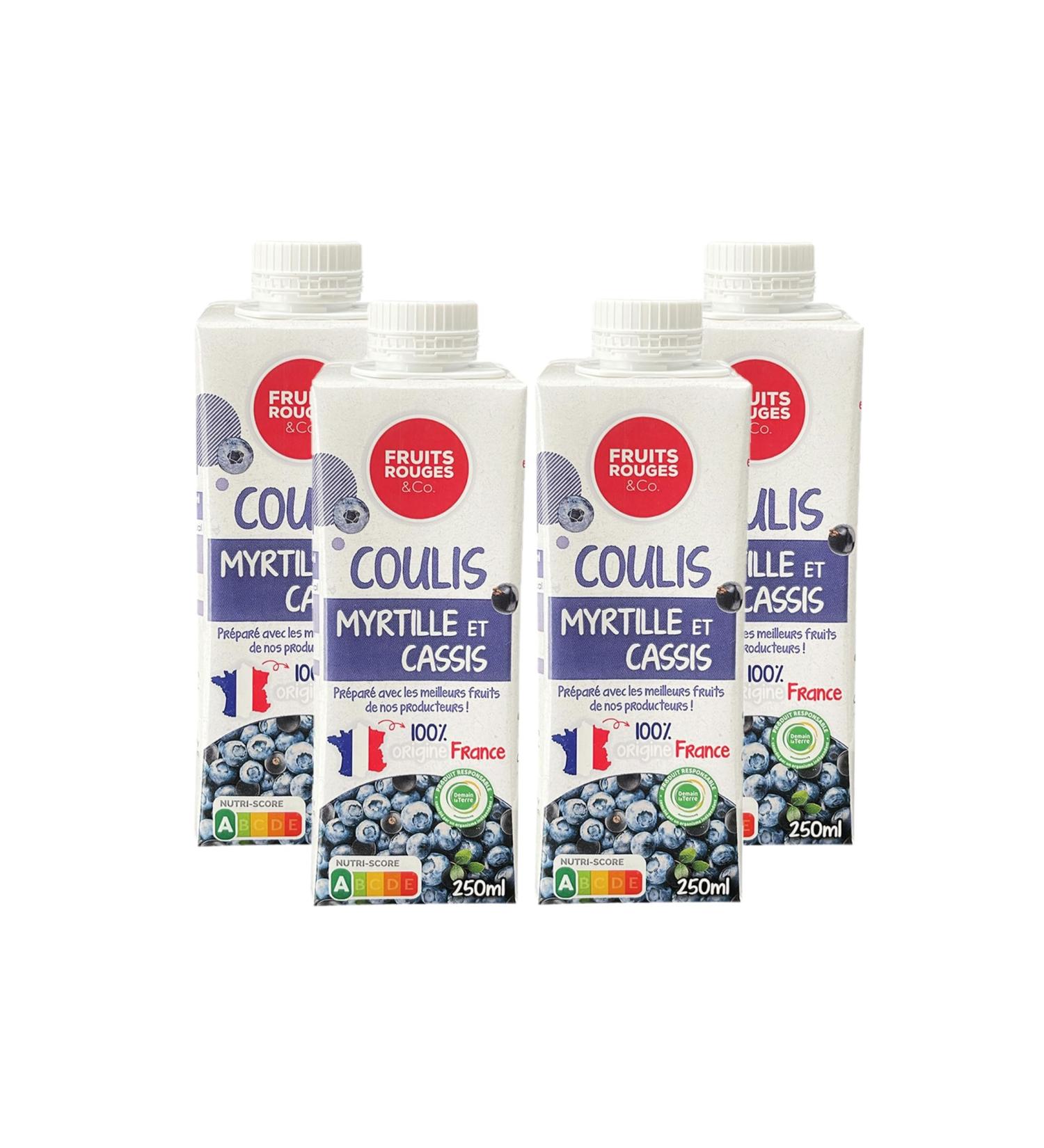 Fruit Coulis - Blueberry-Blackcurrant Set of 4 x 250g FRUITS ROUGES & Co.