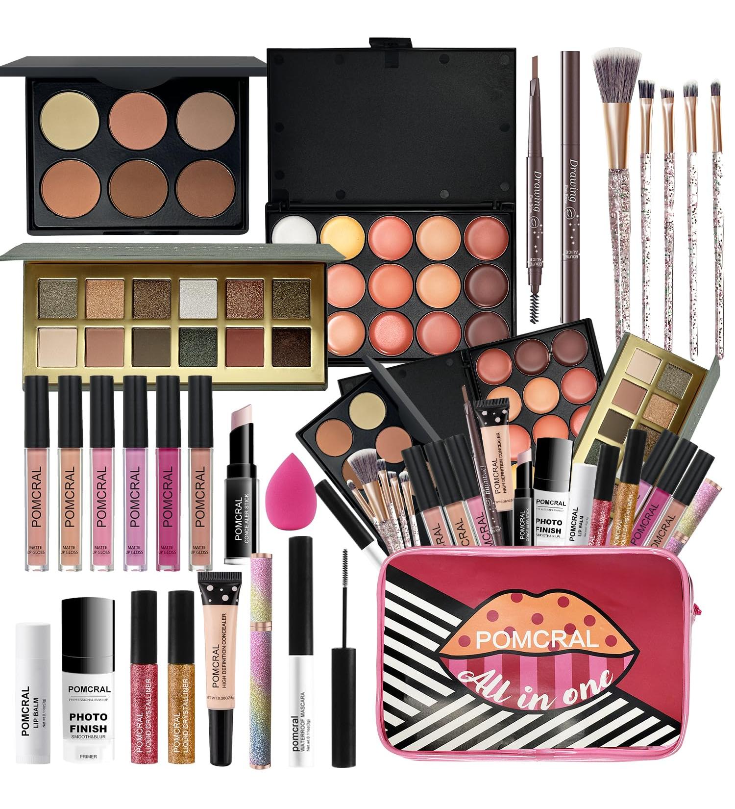Makeup Kit For Women Full Kit Make Up Kits For Adult All in One Makeup Set For Teens Girls Beginner With Concealer Eyeshadow Palette Lip gloss Set Travel Bag Holiday Gift Set - Buy Online on GoSupps.com
